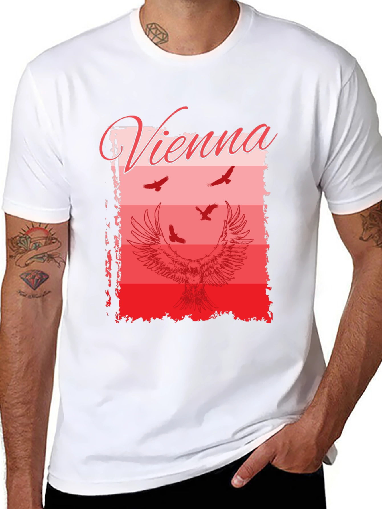 Vienna Eagle Graphic T-Shirt | Stylish City Souvenir Tee