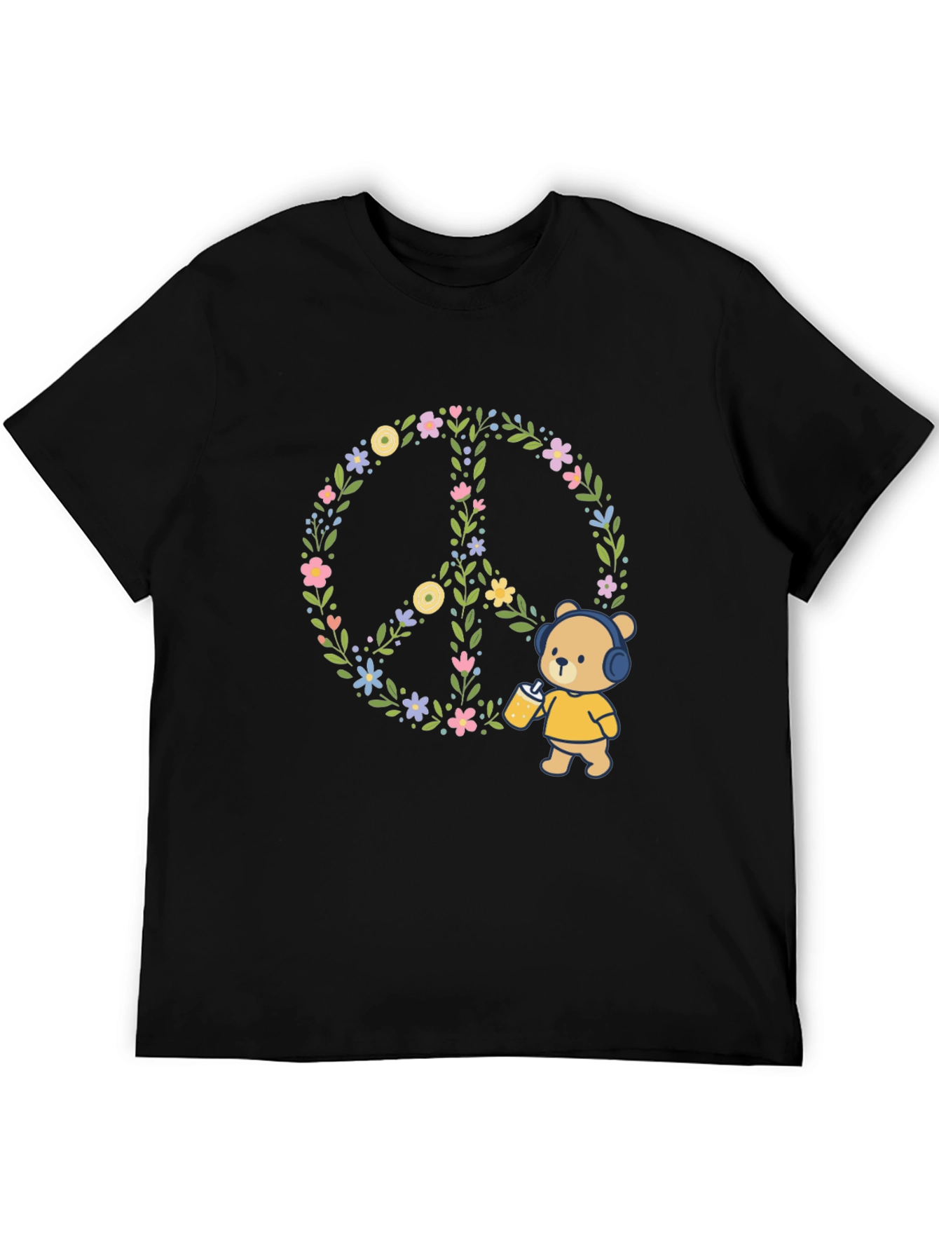 Peace Bear Graphic Tee - Stylish Comfort