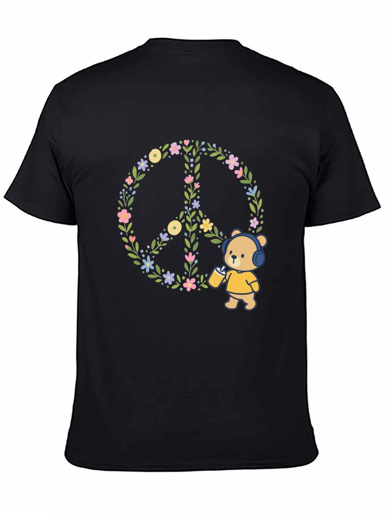 Peace Bear Graphic Tee - Stylish Comfort