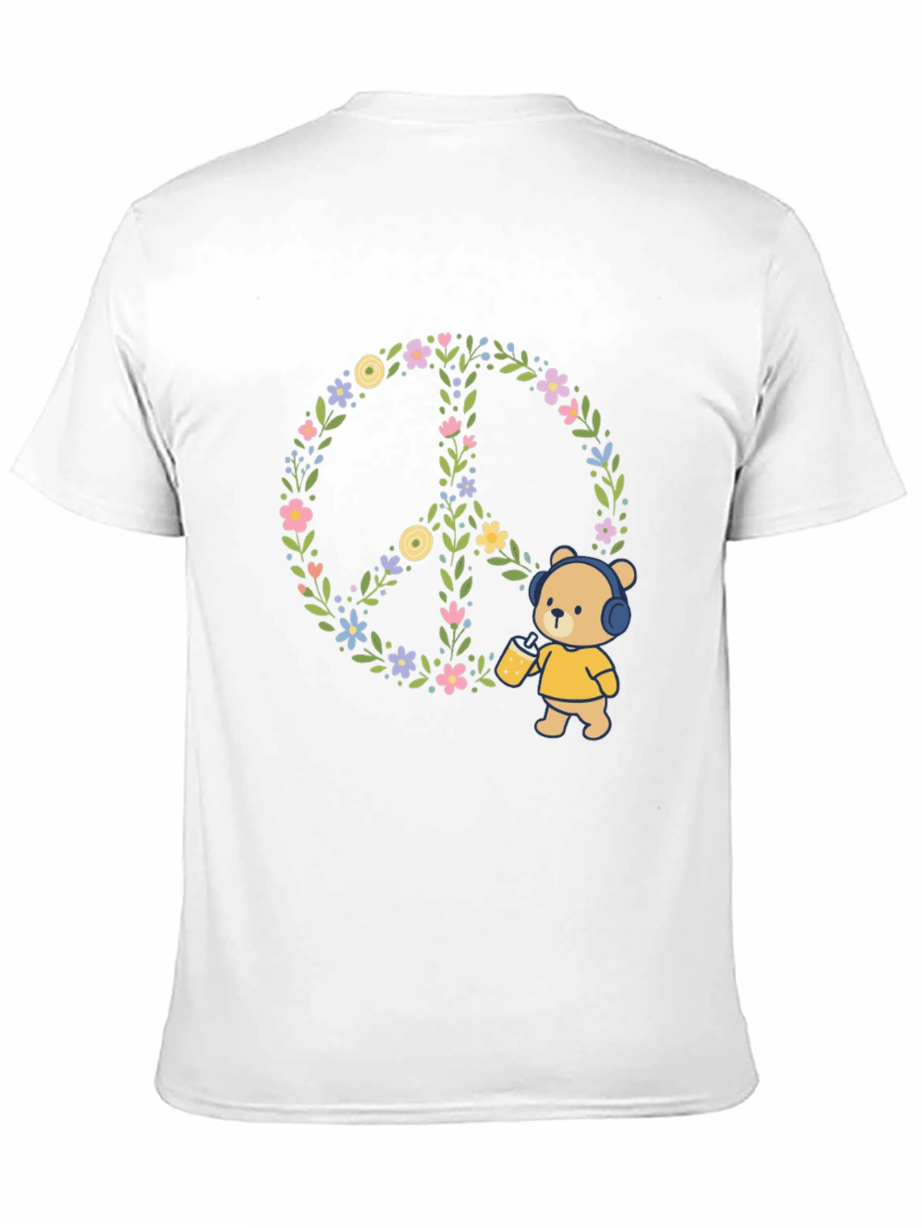 Peace Bear Graphic Tee - Stylish Comfort