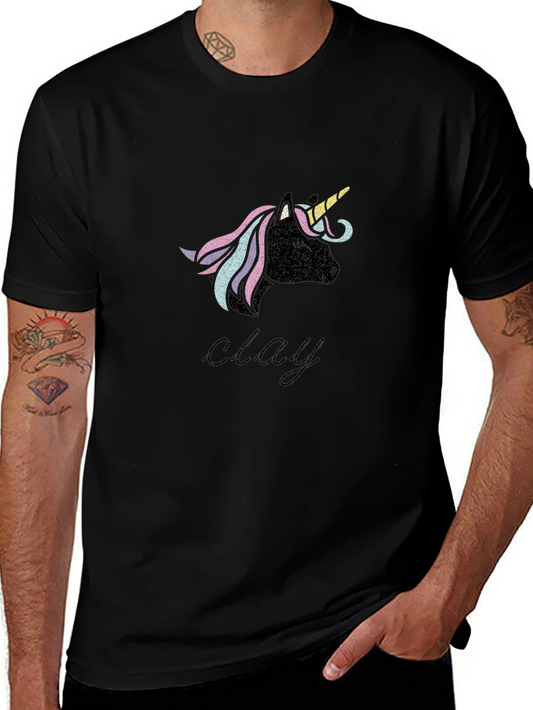 Unicorn Clay T-Shirt - Black