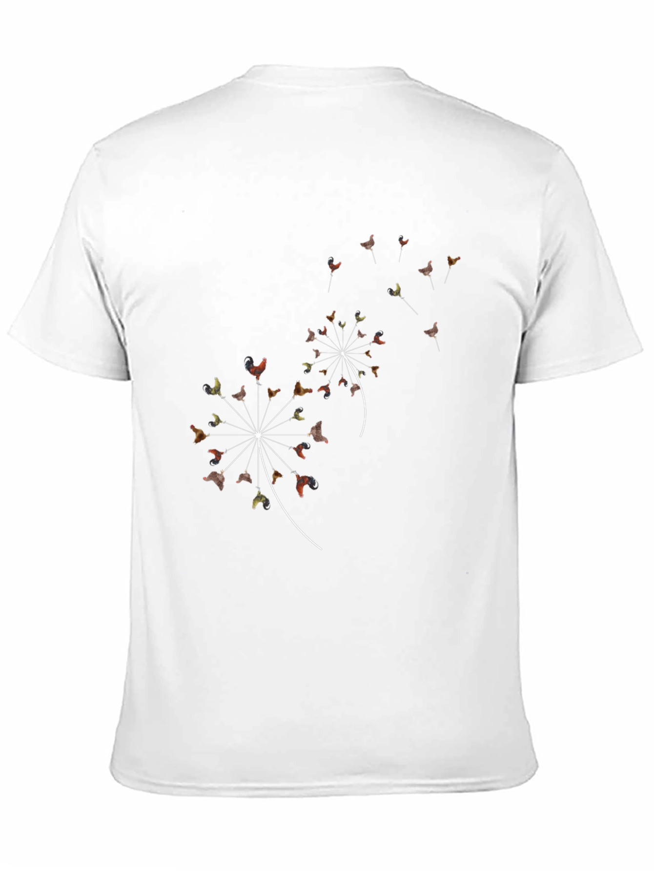 Dandelion Rooster Black T-Shirt
