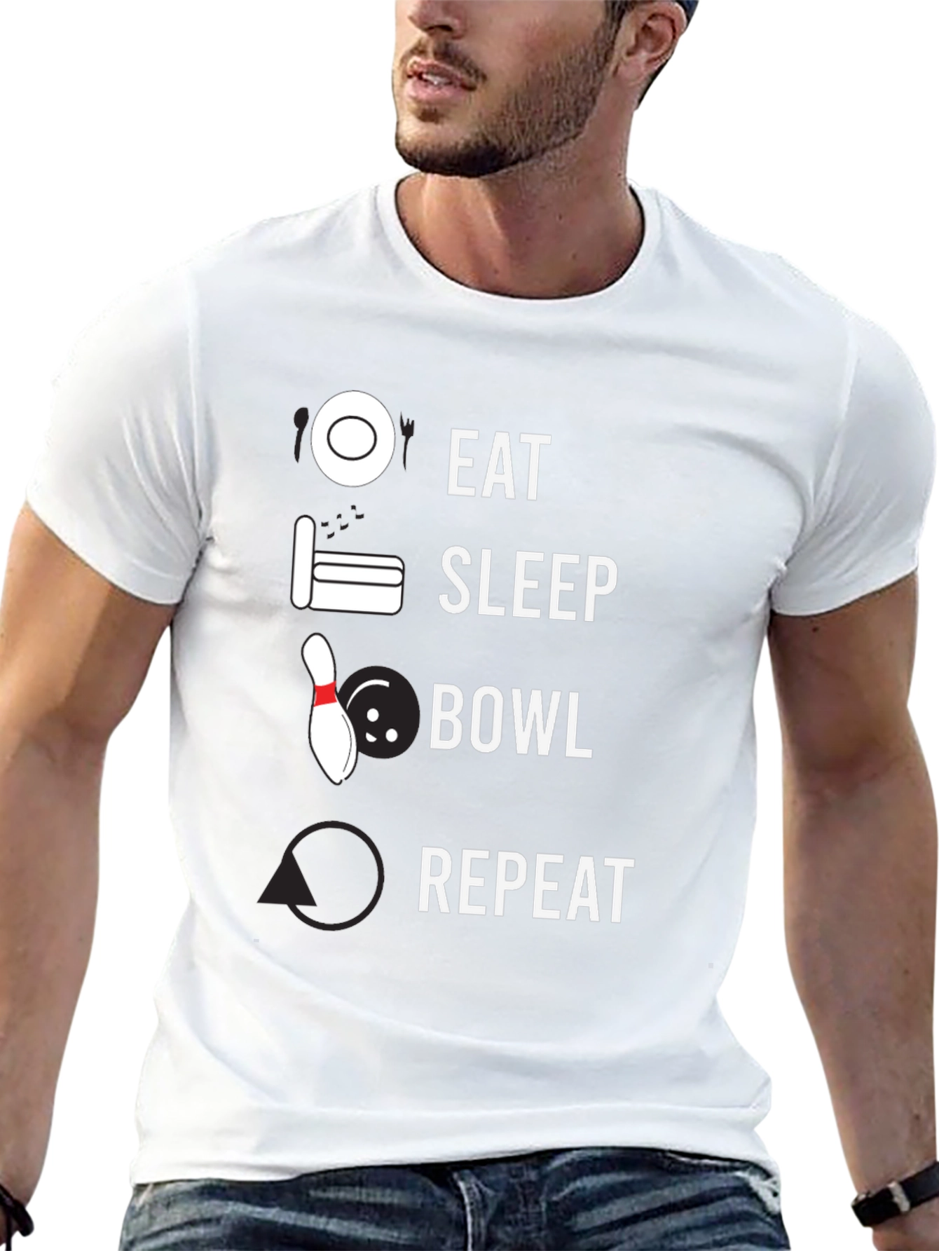 Eat Sleep Bowl Repeat T-Shirt