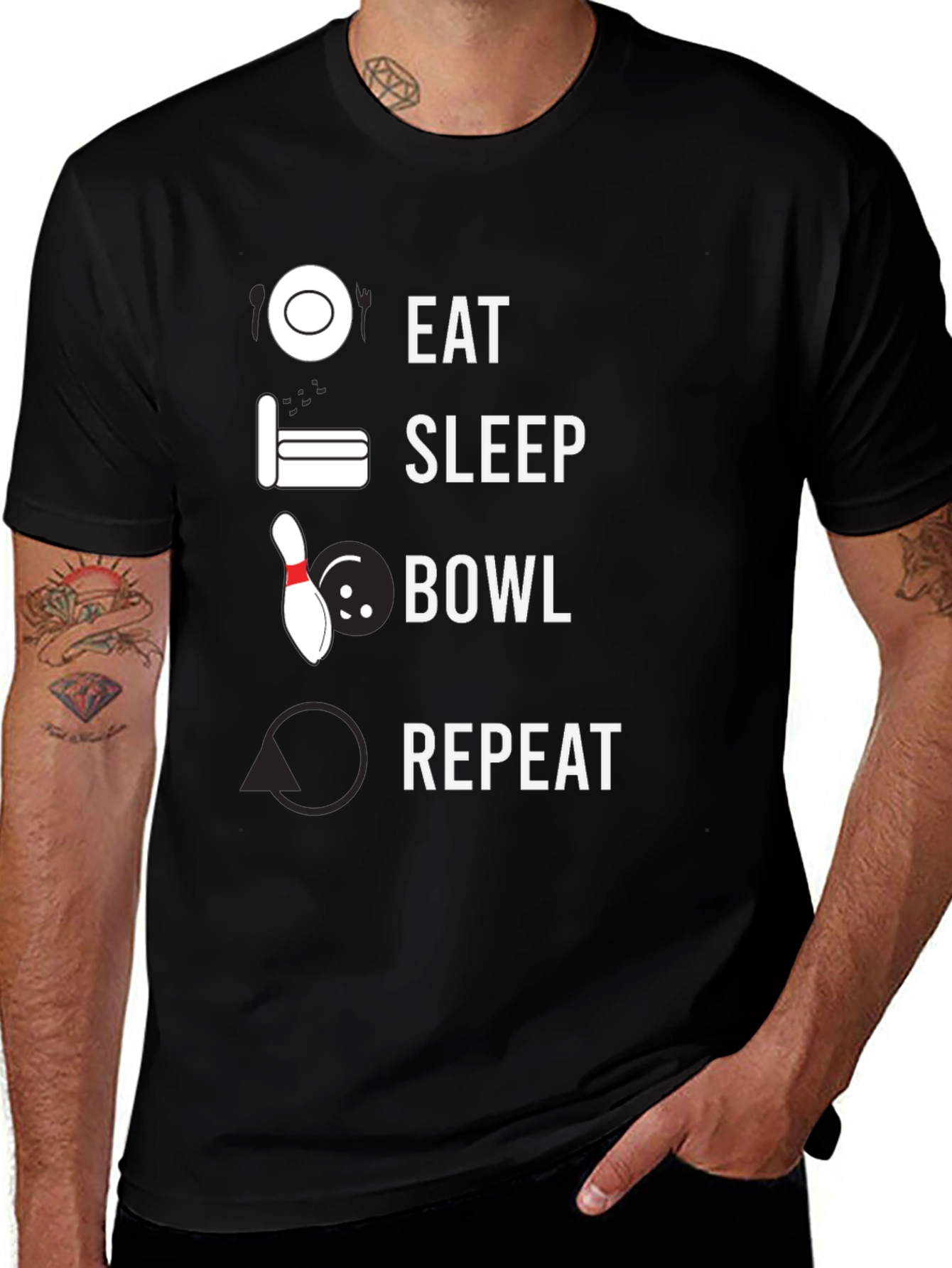Eat Sleep Bowl Repeat T-Shirt