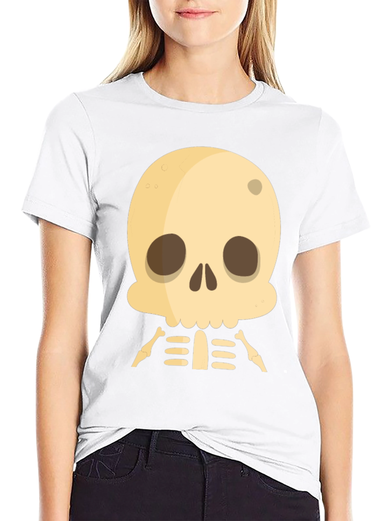 Cartoon Skull Graphic Tee - Halloween Ready!