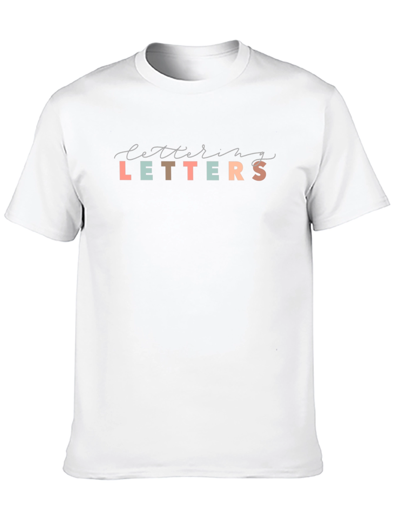 Lettering Letters Graphic Black T-Shirt