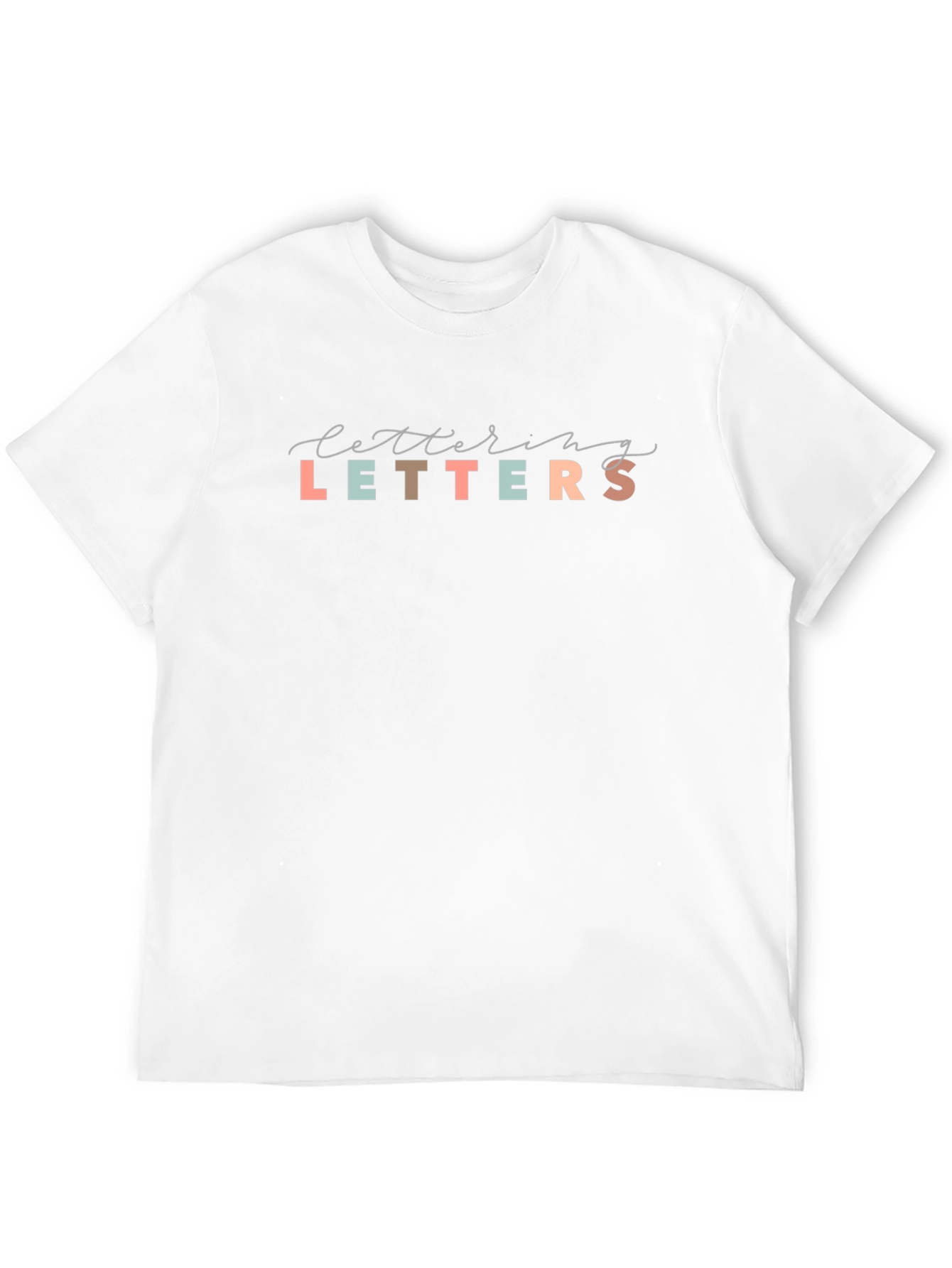 Lettering Letters Graphic Black T-Shirt