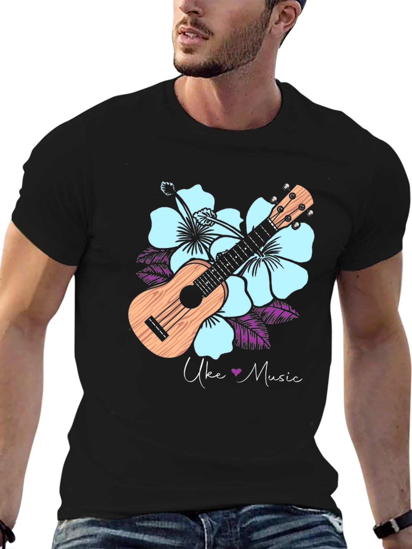 Ukulele Music Graphic Tee - Island Vibes
