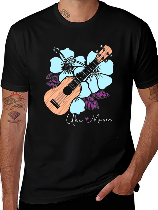 Ukulele Music Graphic Tee - Island Vibes