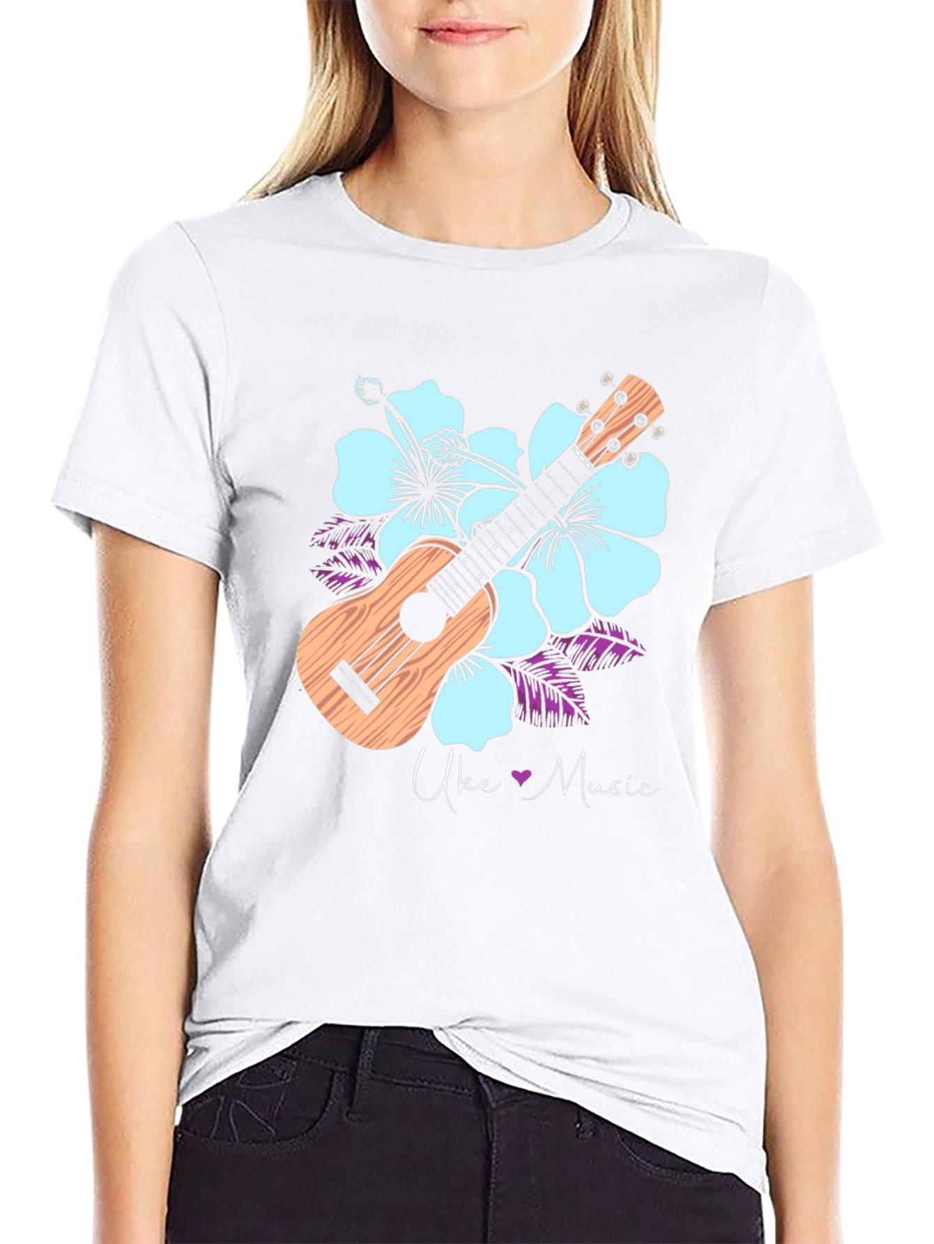 Ukulele Music Graphic Tee - Island Vibes