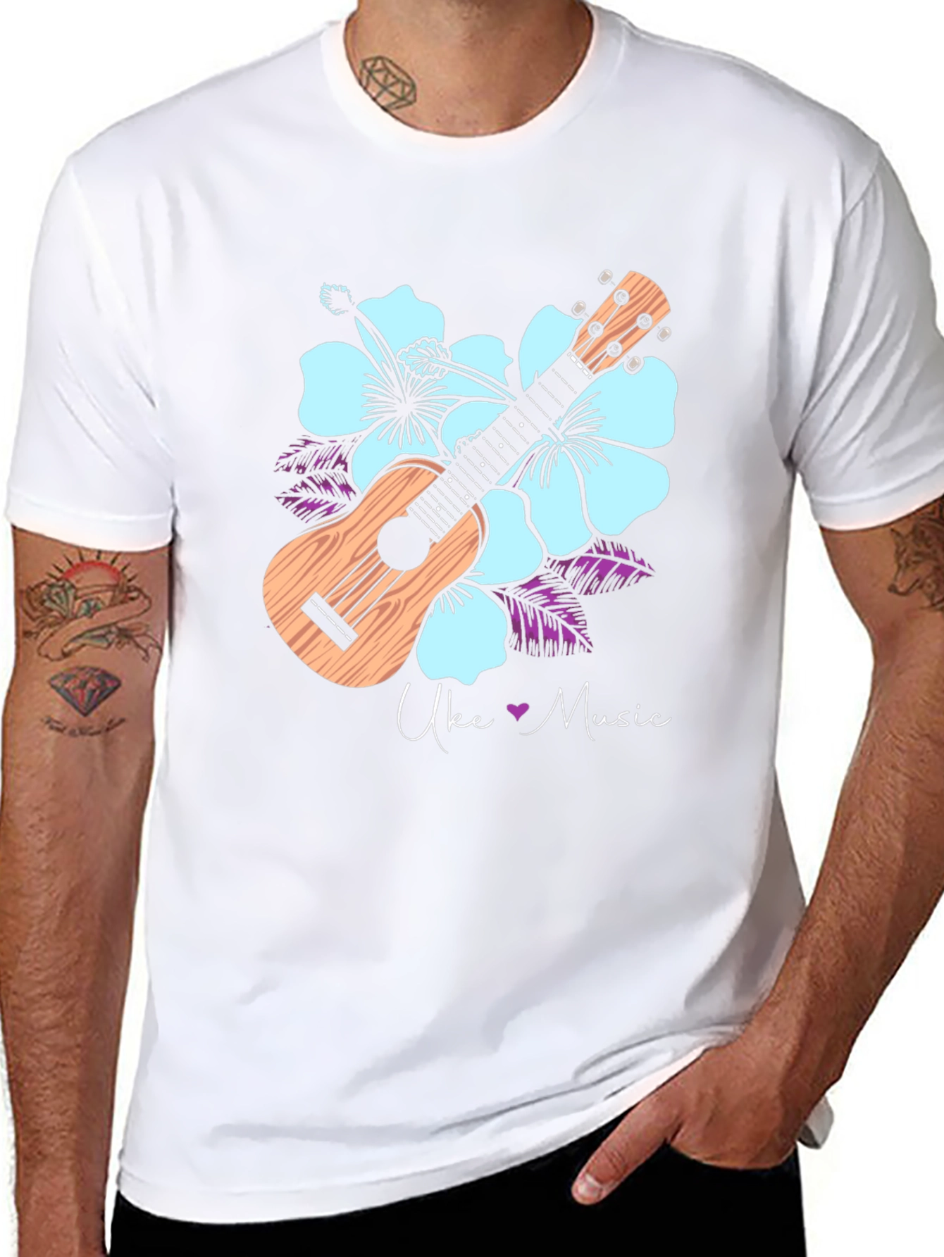 Ukulele Music Graphic Tee - Island Vibes
