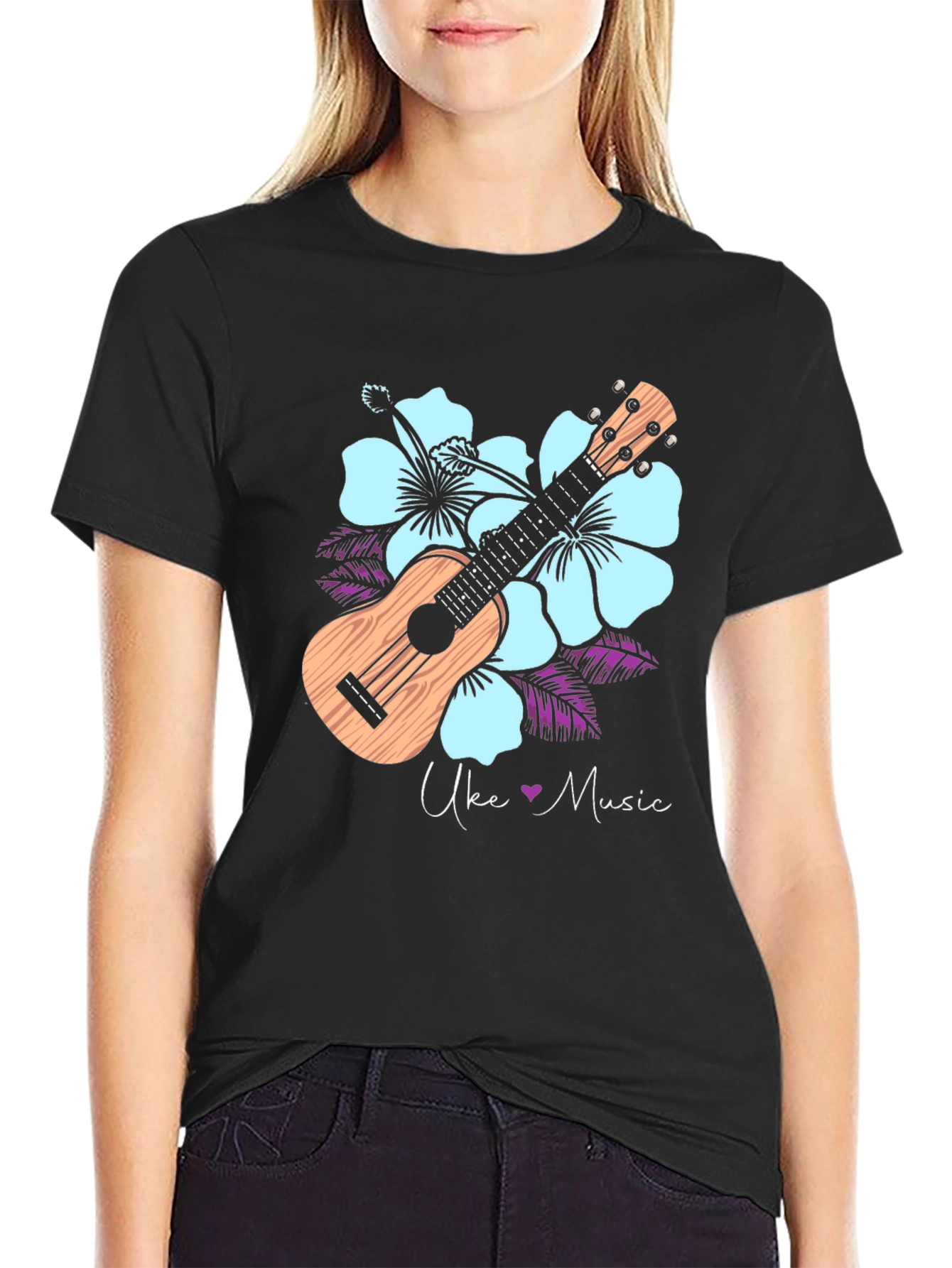 Ukulele Music Graphic Tee - Island Vibes