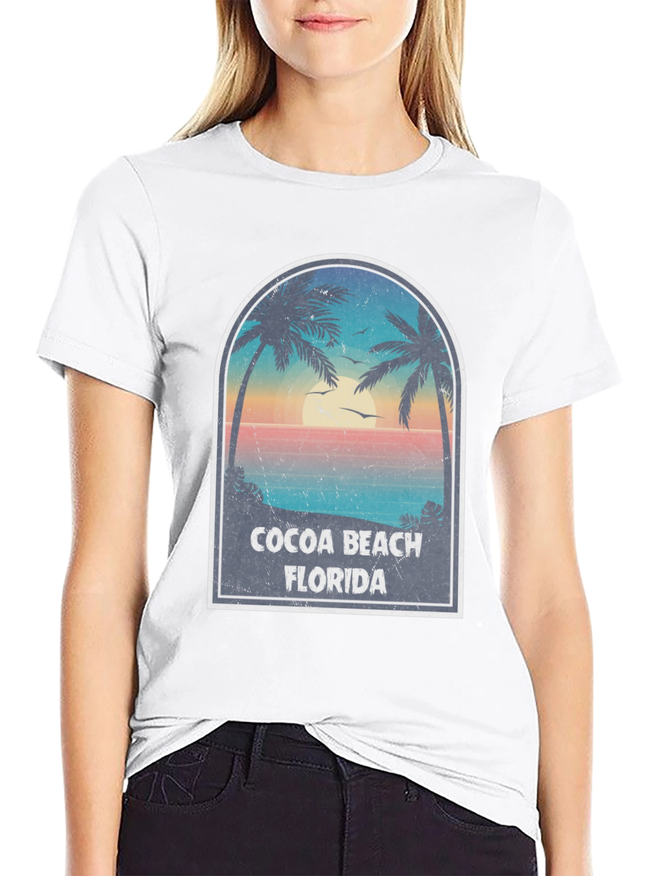 Cocoa Beach Florida Palm Tree T-Shirt