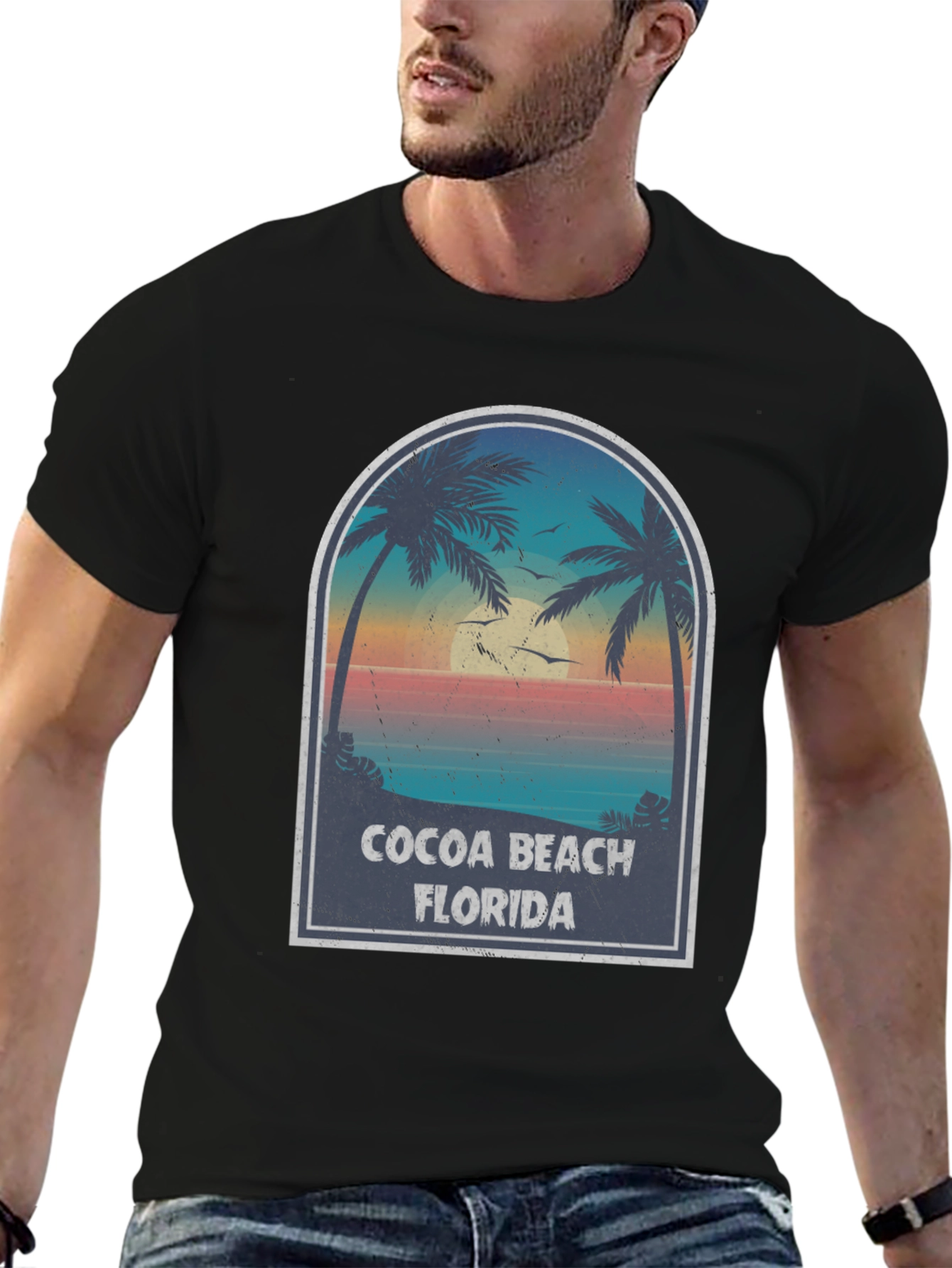 Cocoa Beach Florida Palm Tree T-Shirt