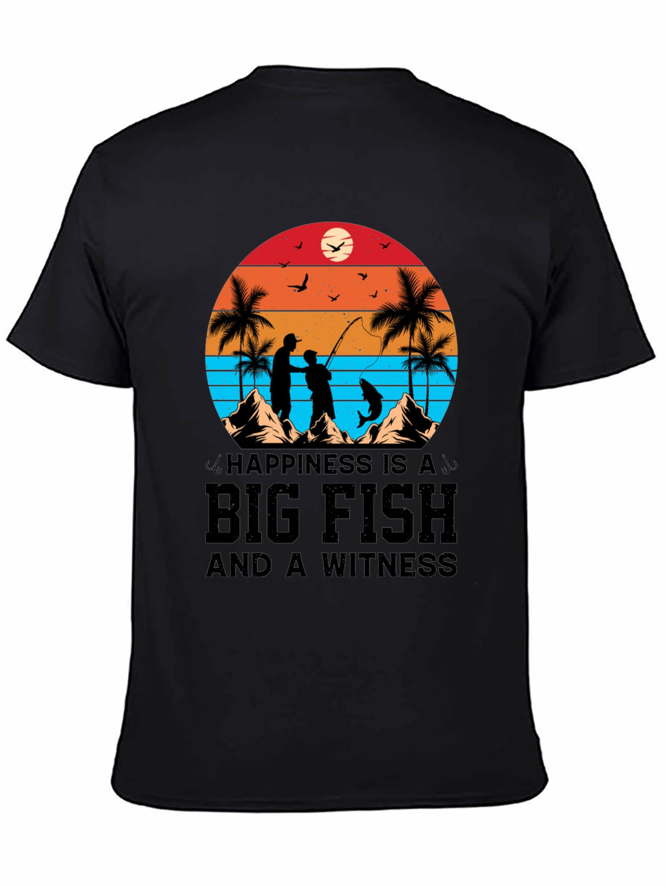 Fisherman Graphic T-Shirt - Happiness is a Big Fish