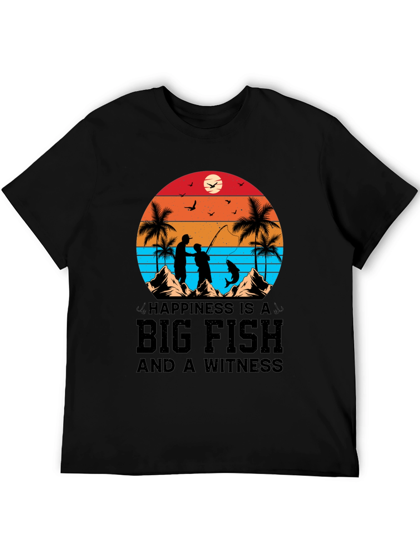 Fisherman Graphic T-Shirt - Happiness is a Big Fish