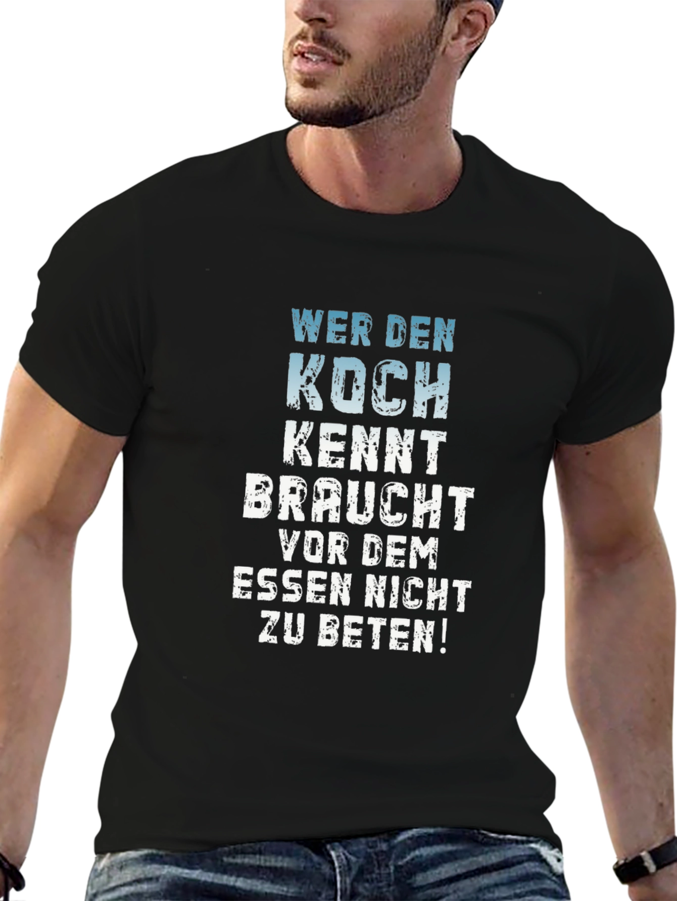 Wer Den Koch Kennt T-Shirt - Black Graphic Tee