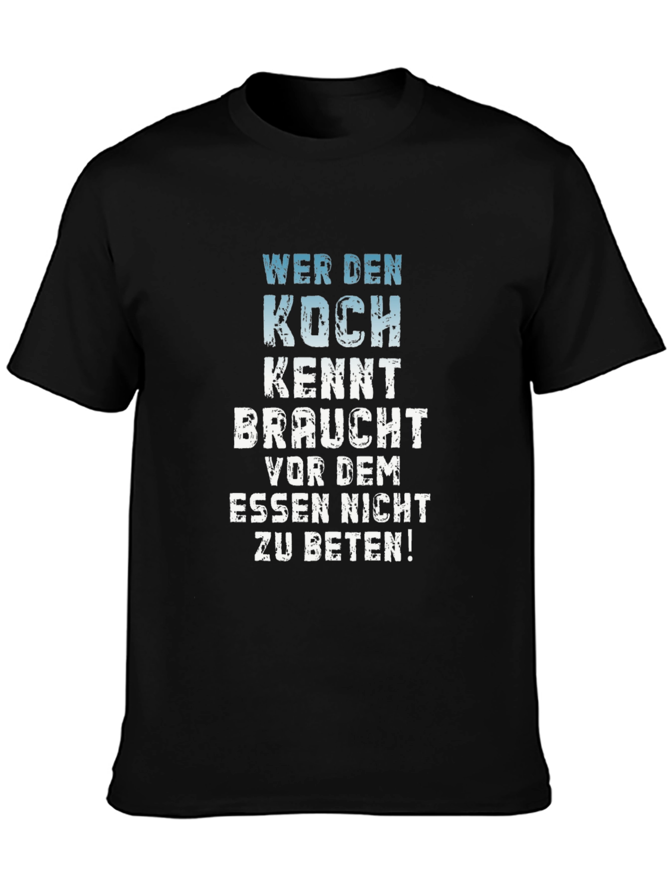 Wer Den Koch Kennt T-Shirt - Black Graphic Tee