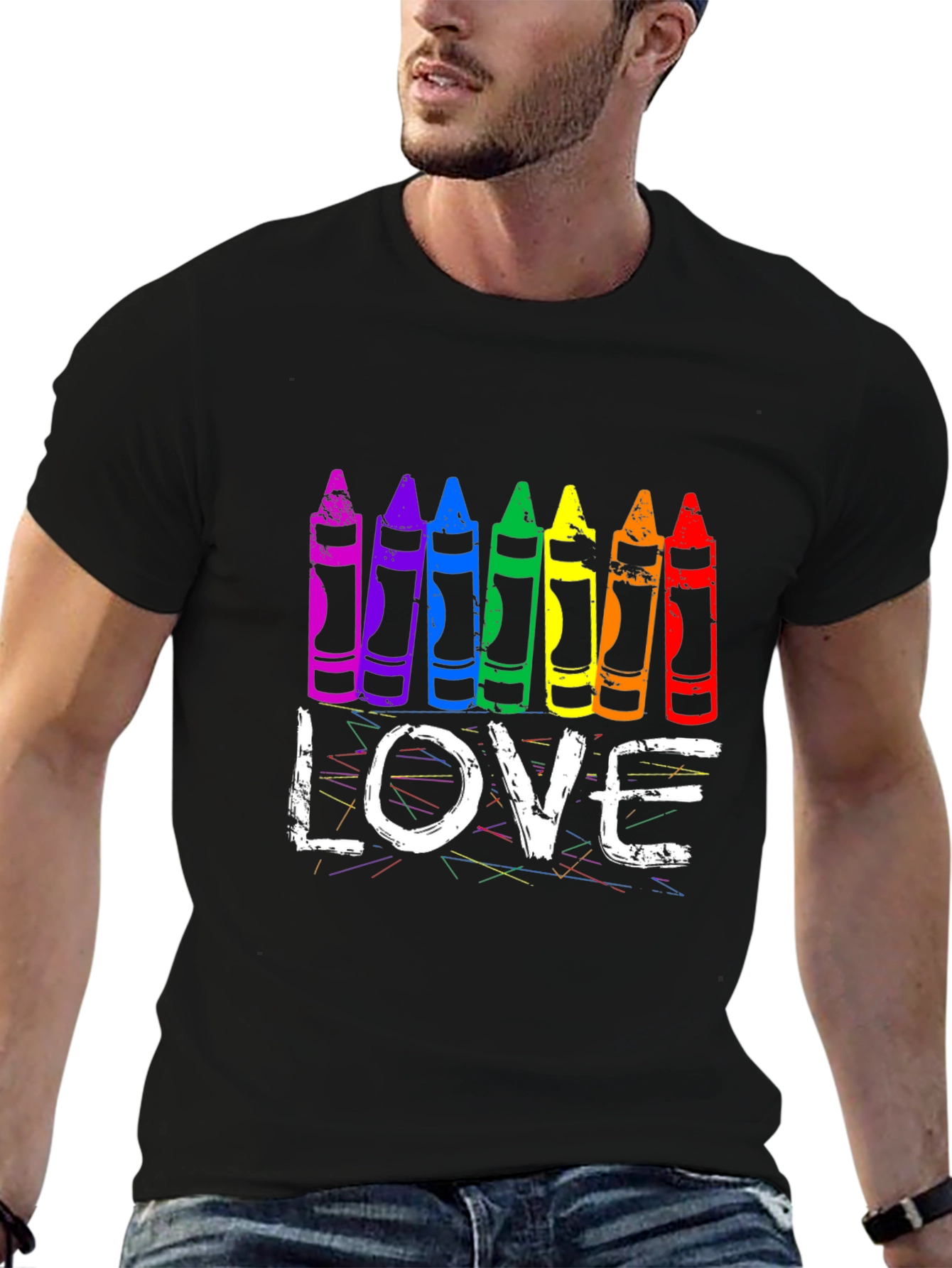Love Crayon Pride Tee - LGBTQ+ Support