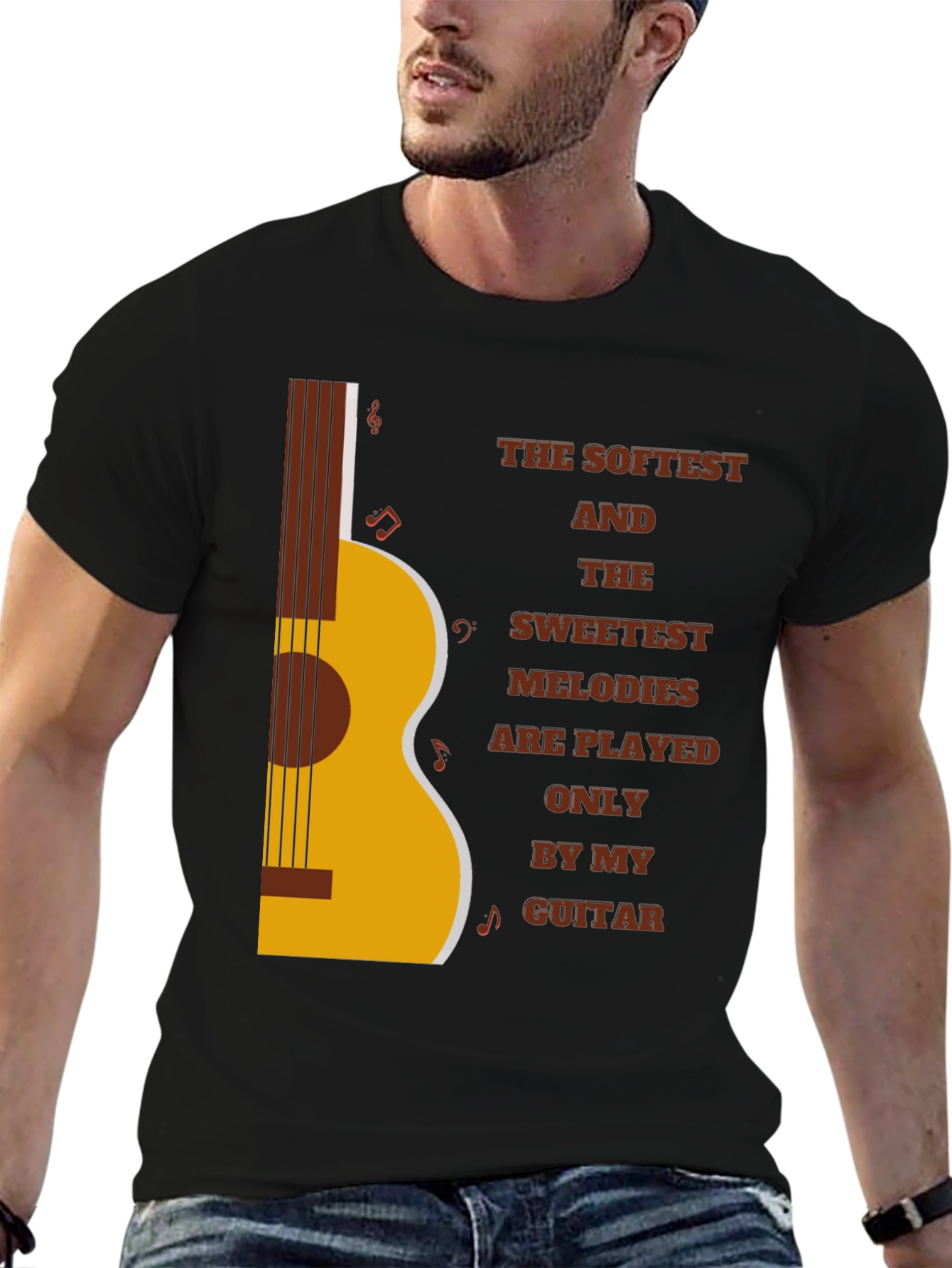 Softest Melodies Guitar Graphic T-Shirt
