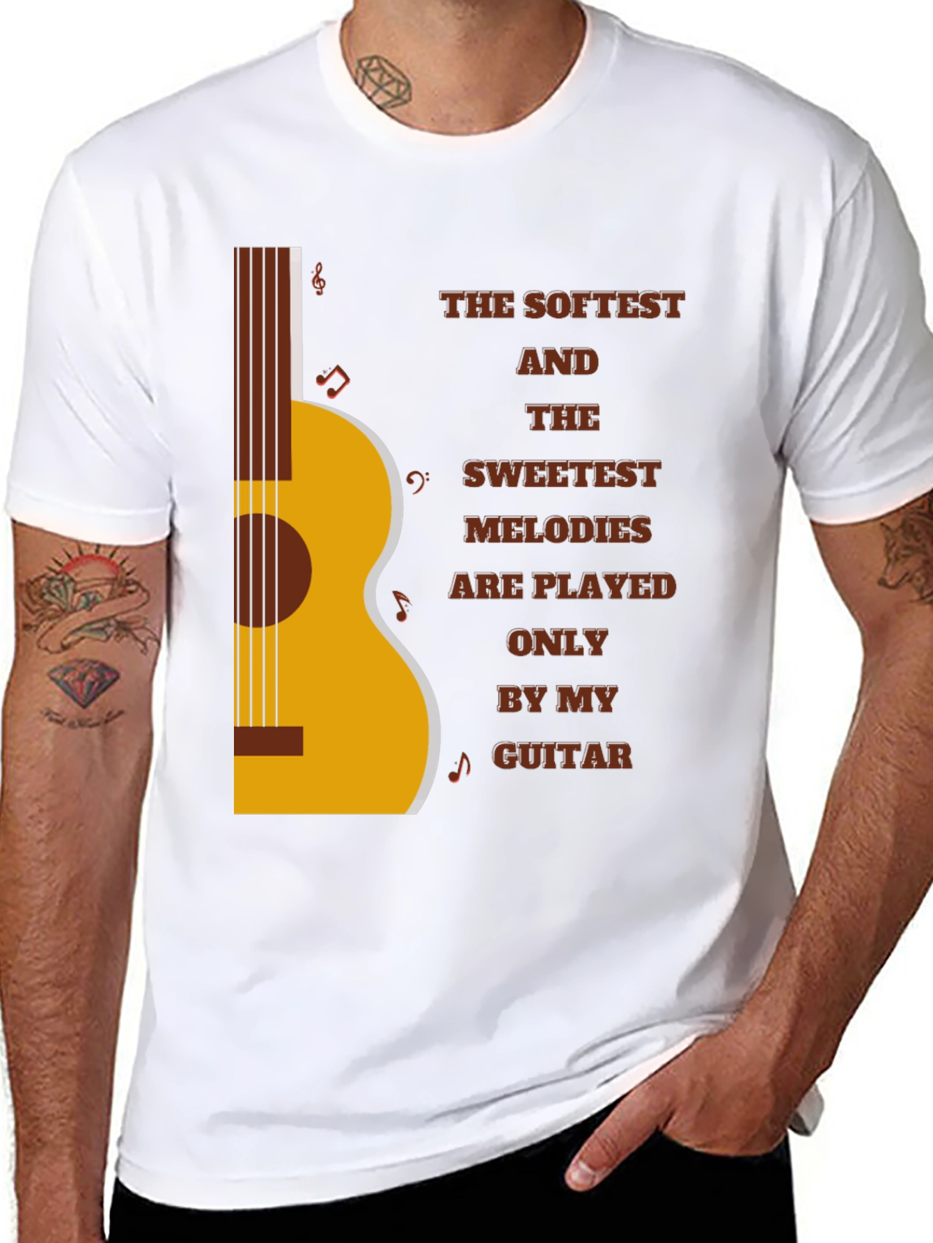 Softest Melodies Guitar Graphic T-Shirt