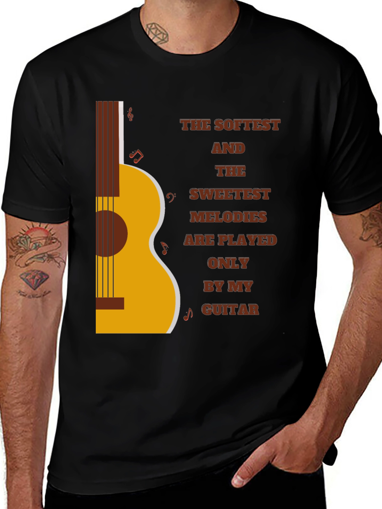 Softest Melodies Guitar Graphic T-Shirt