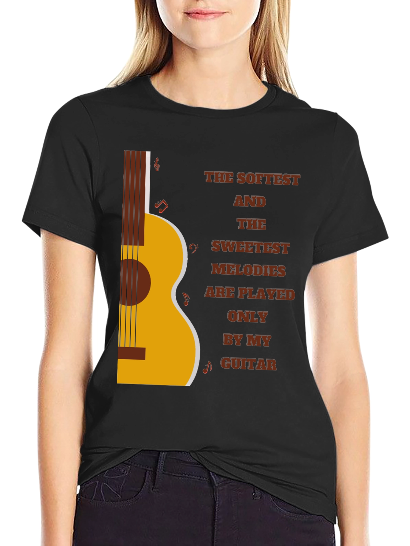 Softest Melodies Guitar Graphic T-Shirt