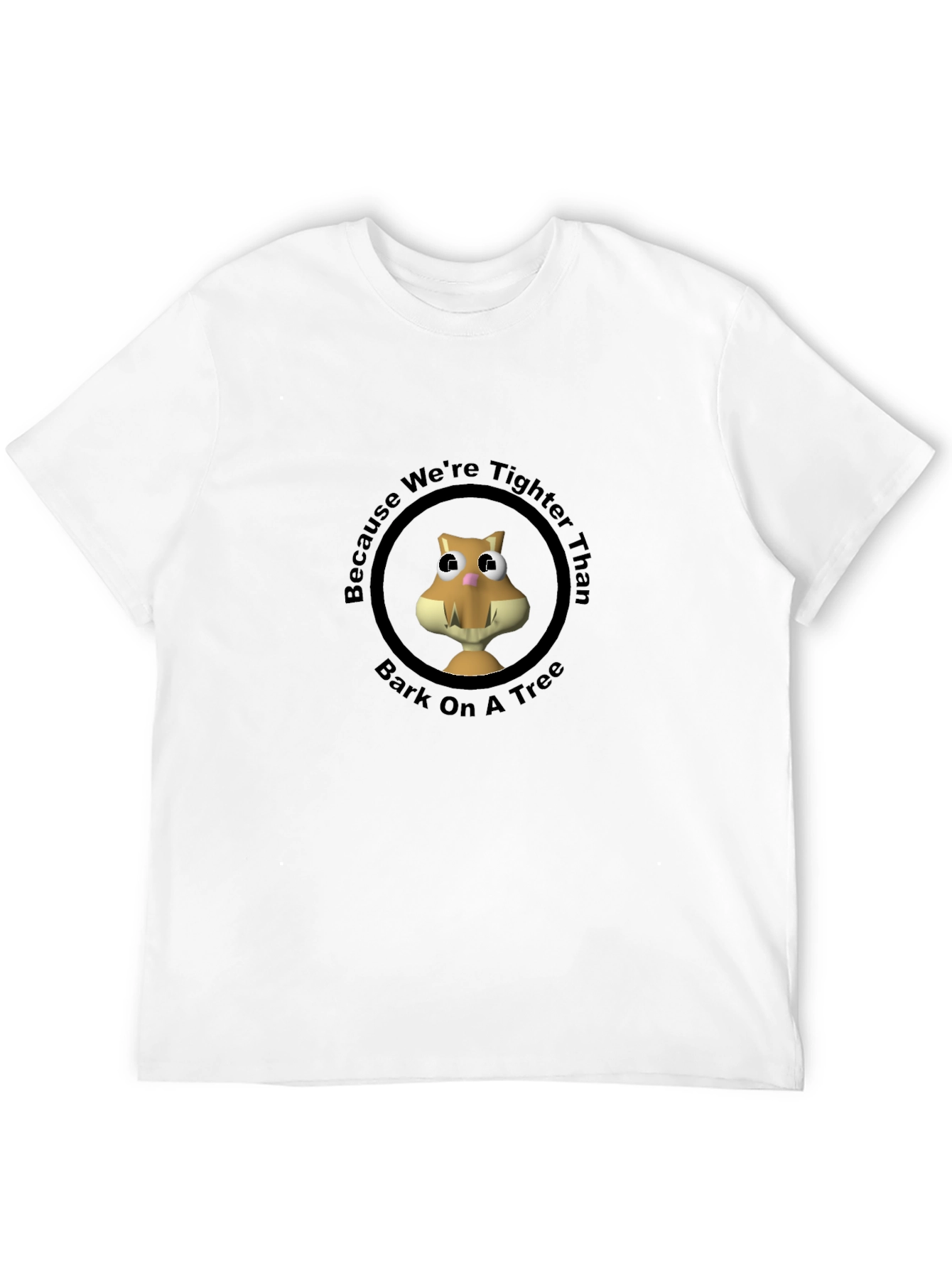 Tighter Than Bark Tee - Novelty Squirrel Graphic