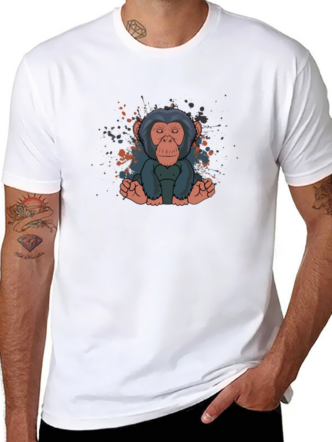Chimpanzee Graphic Tee - Funky Monkey T-Shirt