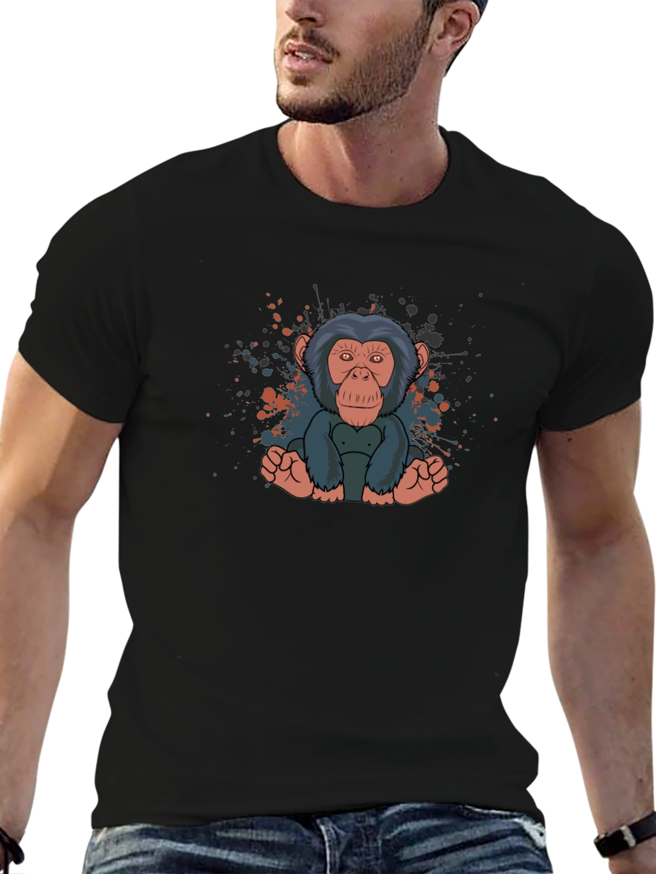 Chimpanzee Graphic Tee - Funky Monkey T-Shirt