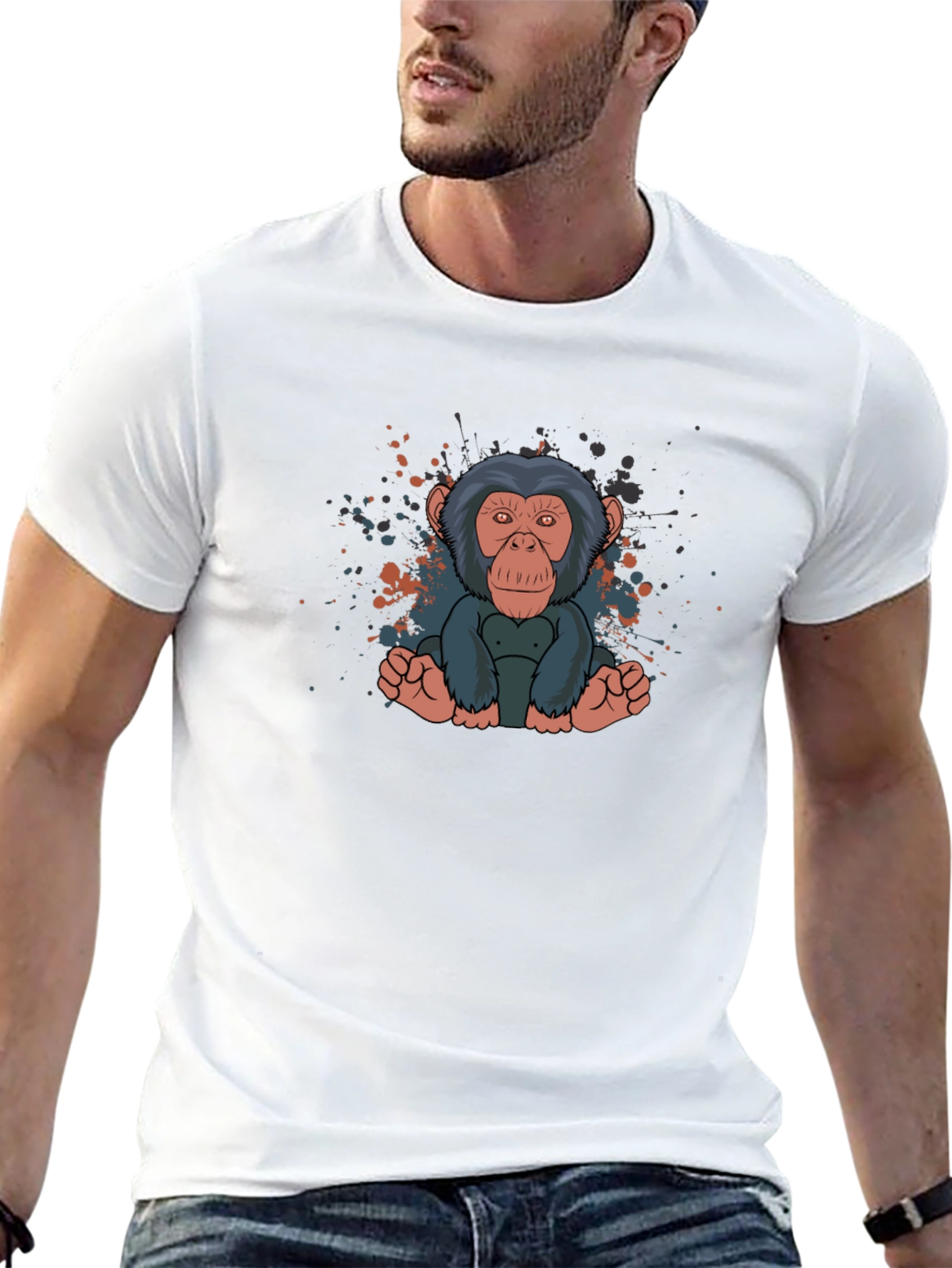 Chimpanzee Graphic Tee - Funky Monkey T-Shirt
