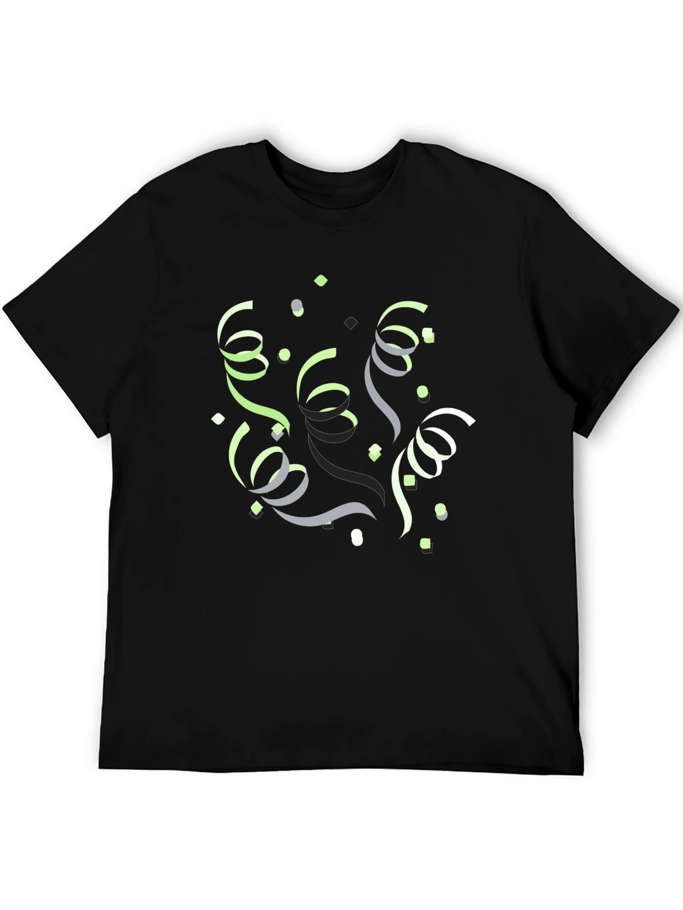 Festive Confetti Graphic T-Shirt - Black