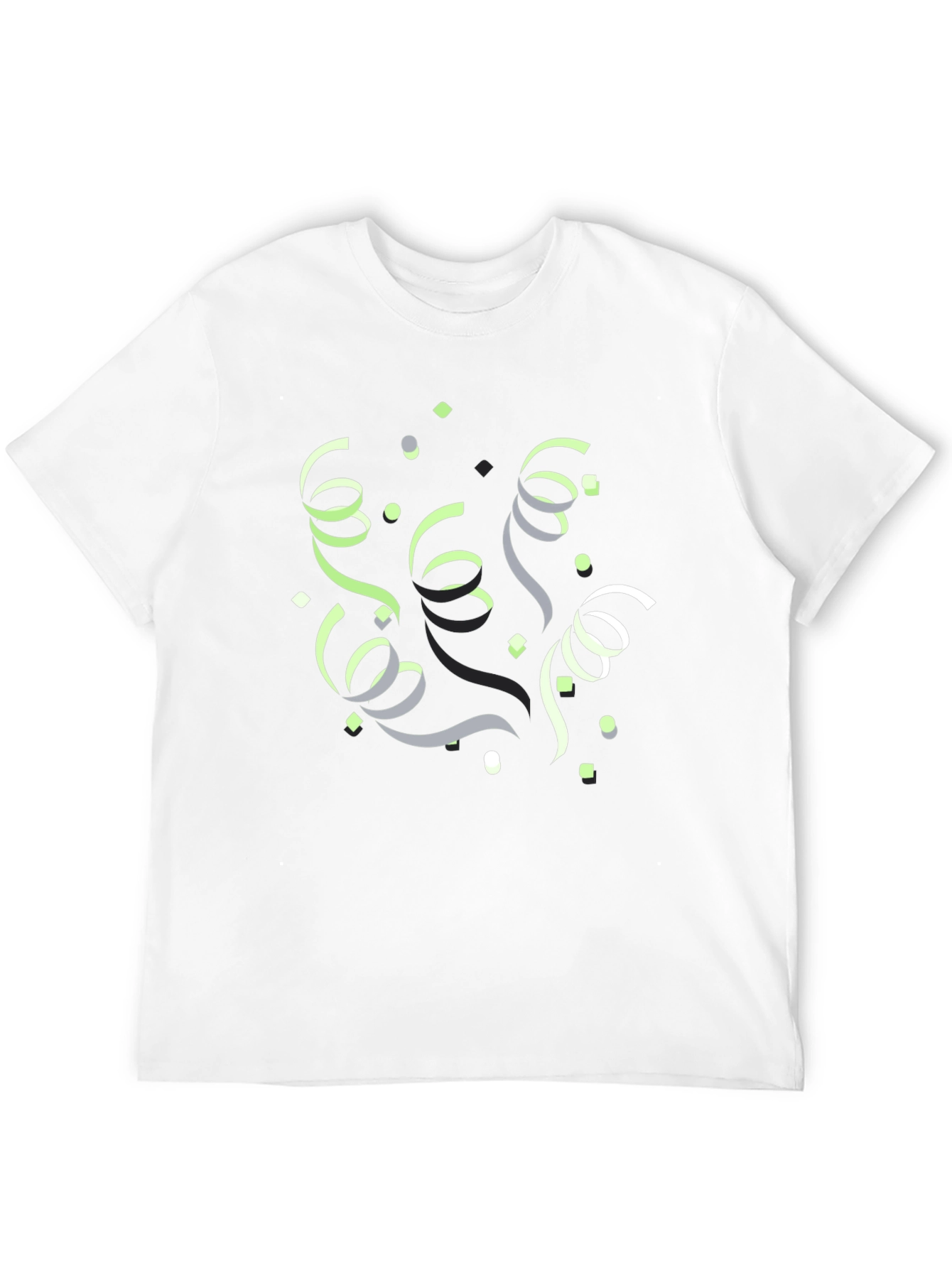 Festive Confetti Graphic T-Shirt - Black