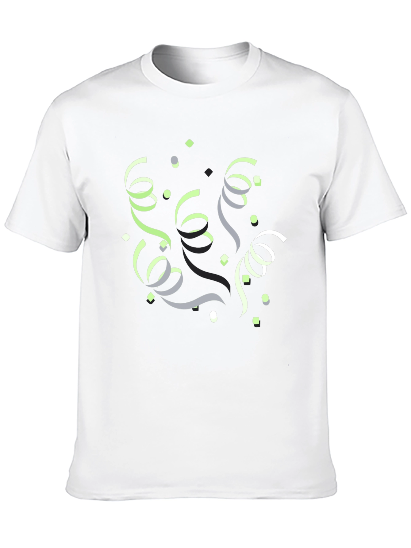 Festive Confetti Graphic T-Shirt - Black