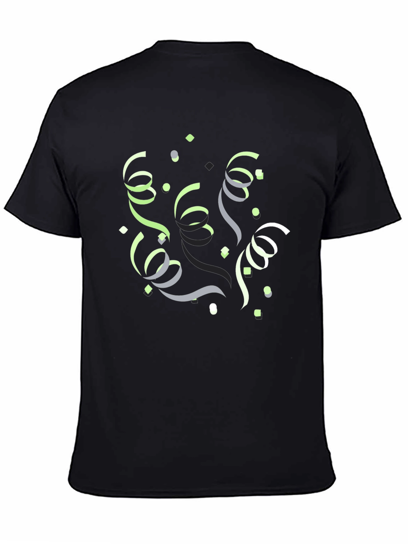 Festive Confetti Graphic T-Shirt - Black