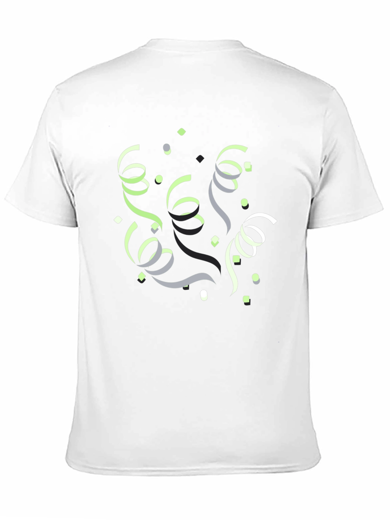 Festive Confetti Graphic T-Shirt - Black