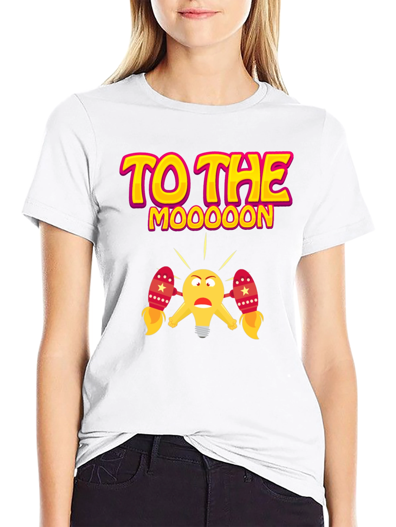 To The Moooon Black Graphic Tee