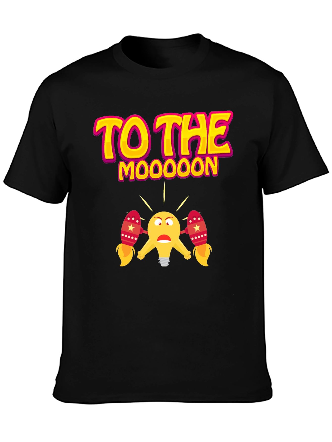 To The Moooon Black Graphic Tee