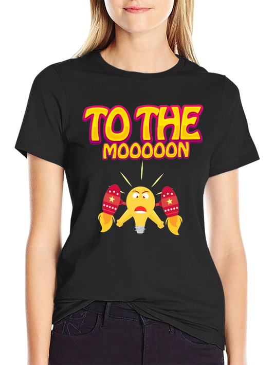 To The Moooon Black Graphic Tee
