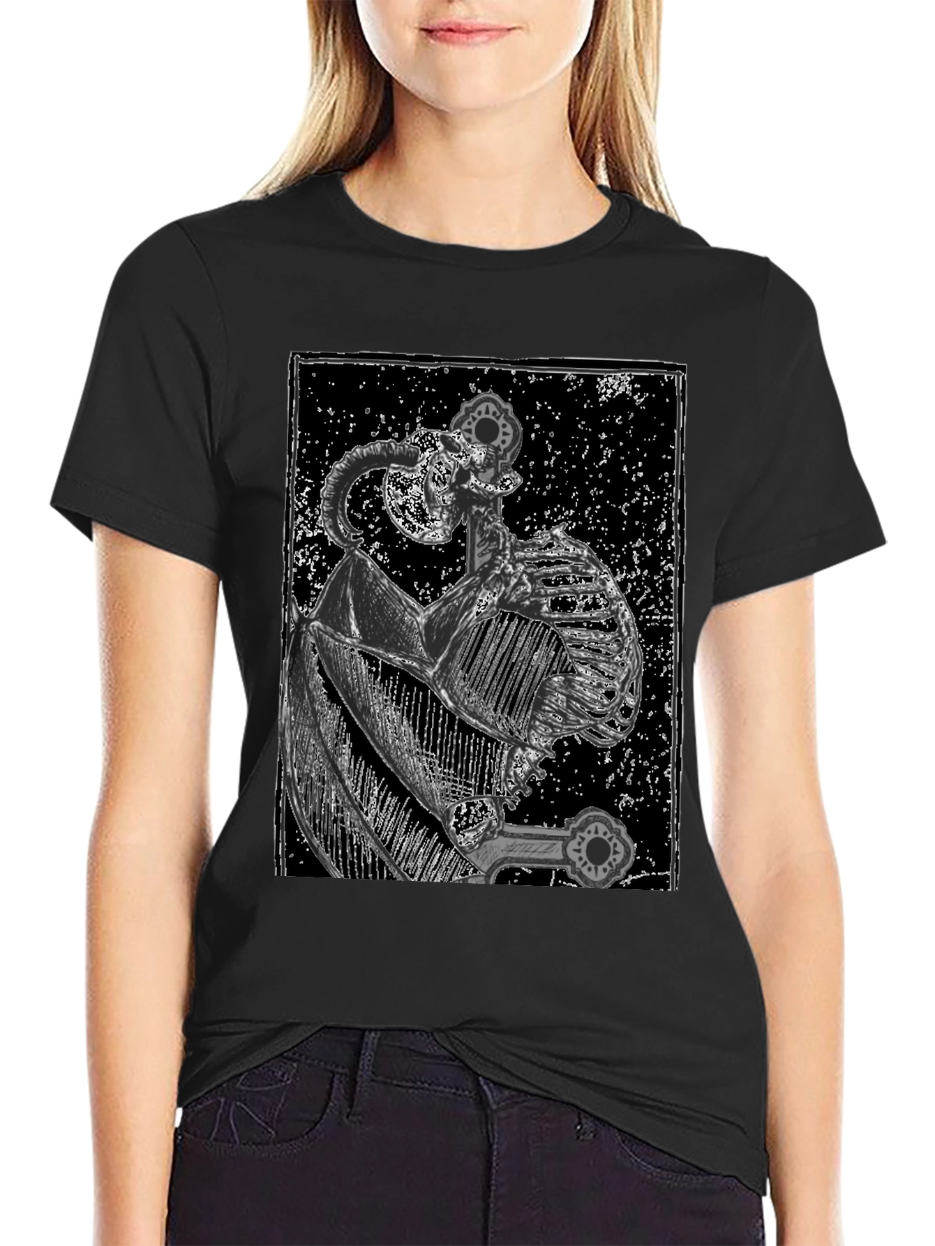 Dark Knight Sword T-Shirt - Gothic Style