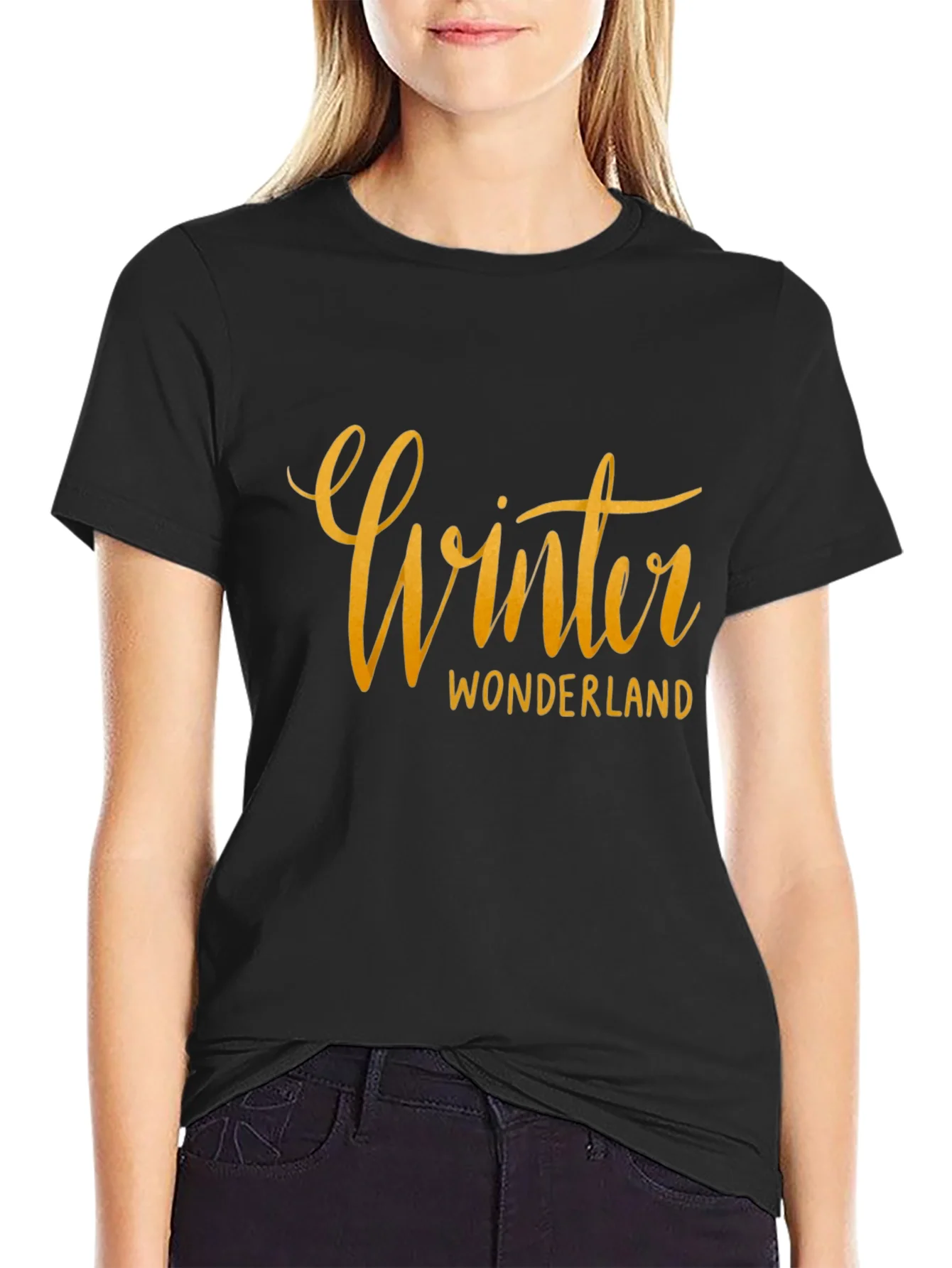 Winter Wonderland Black Graphic Tee