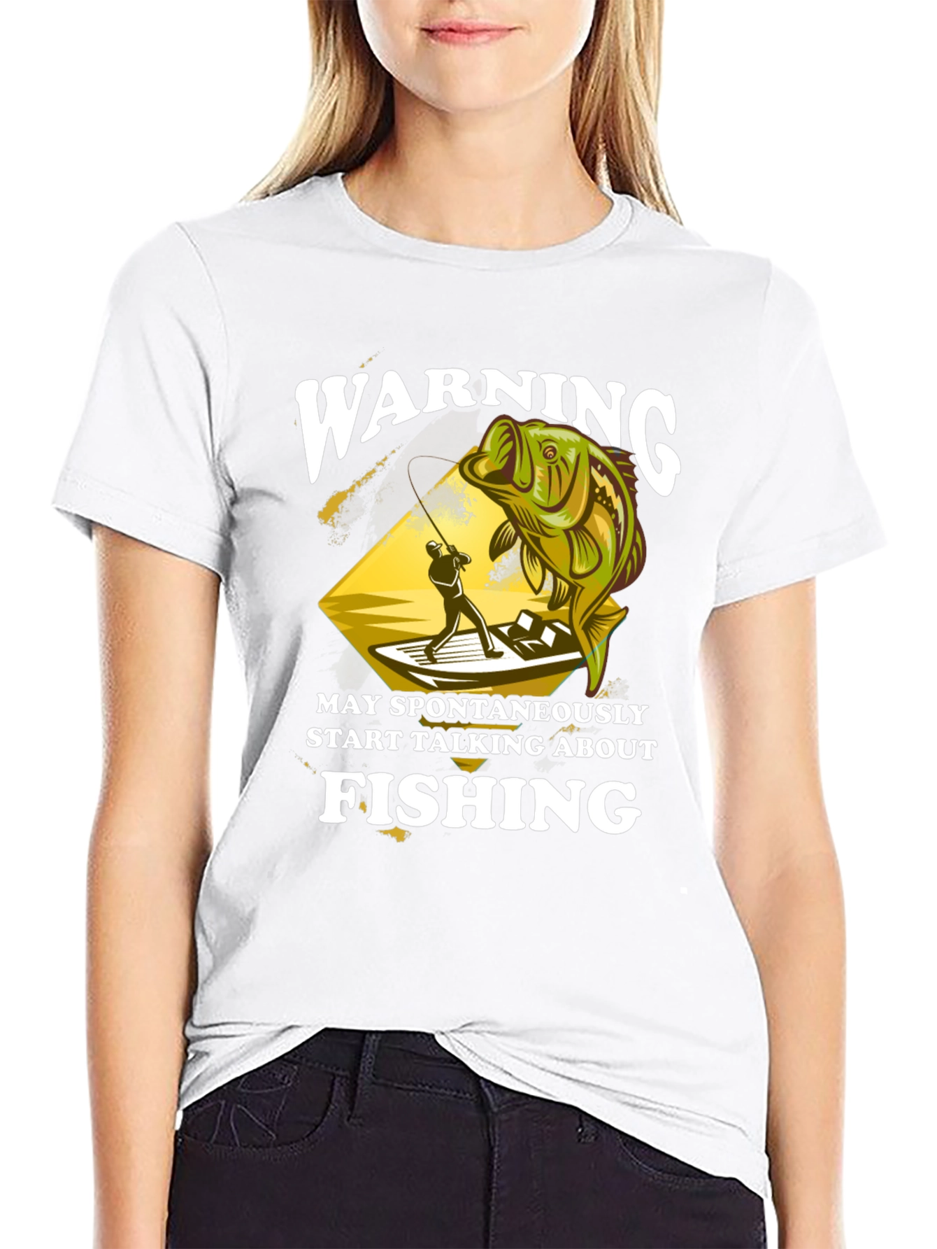 Warning May Spontaneously Talk About Fishing T-Shirt