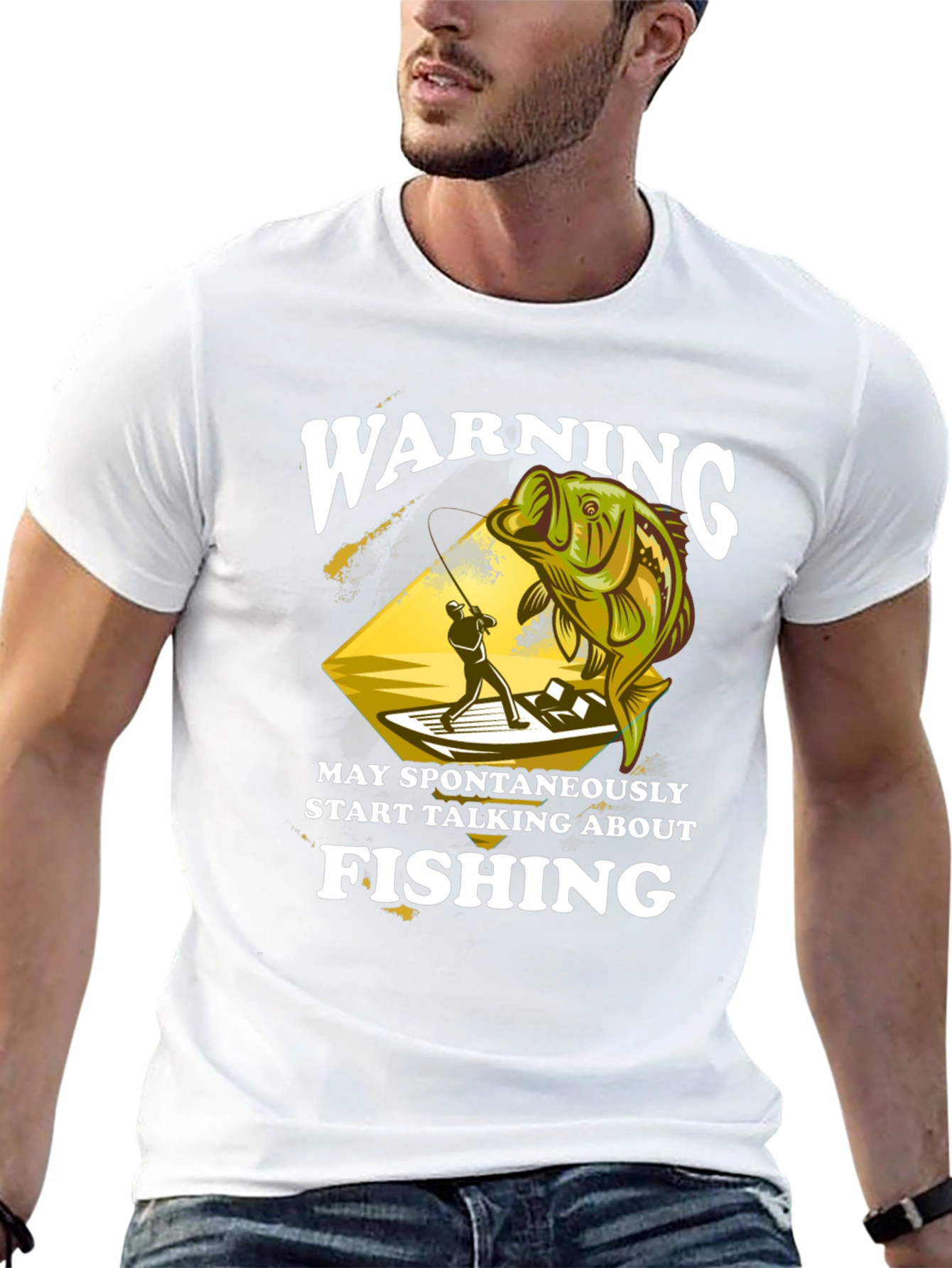 Warning May Spontaneously Talk About Fishing T-Shirt