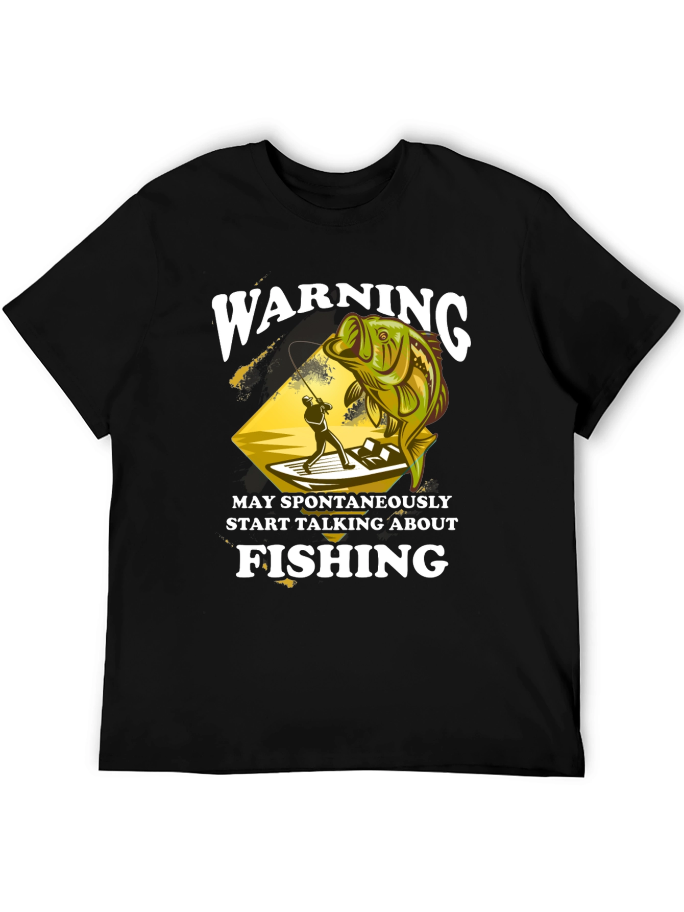 Warning May Spontaneously Talk About Fishing T-Shirt