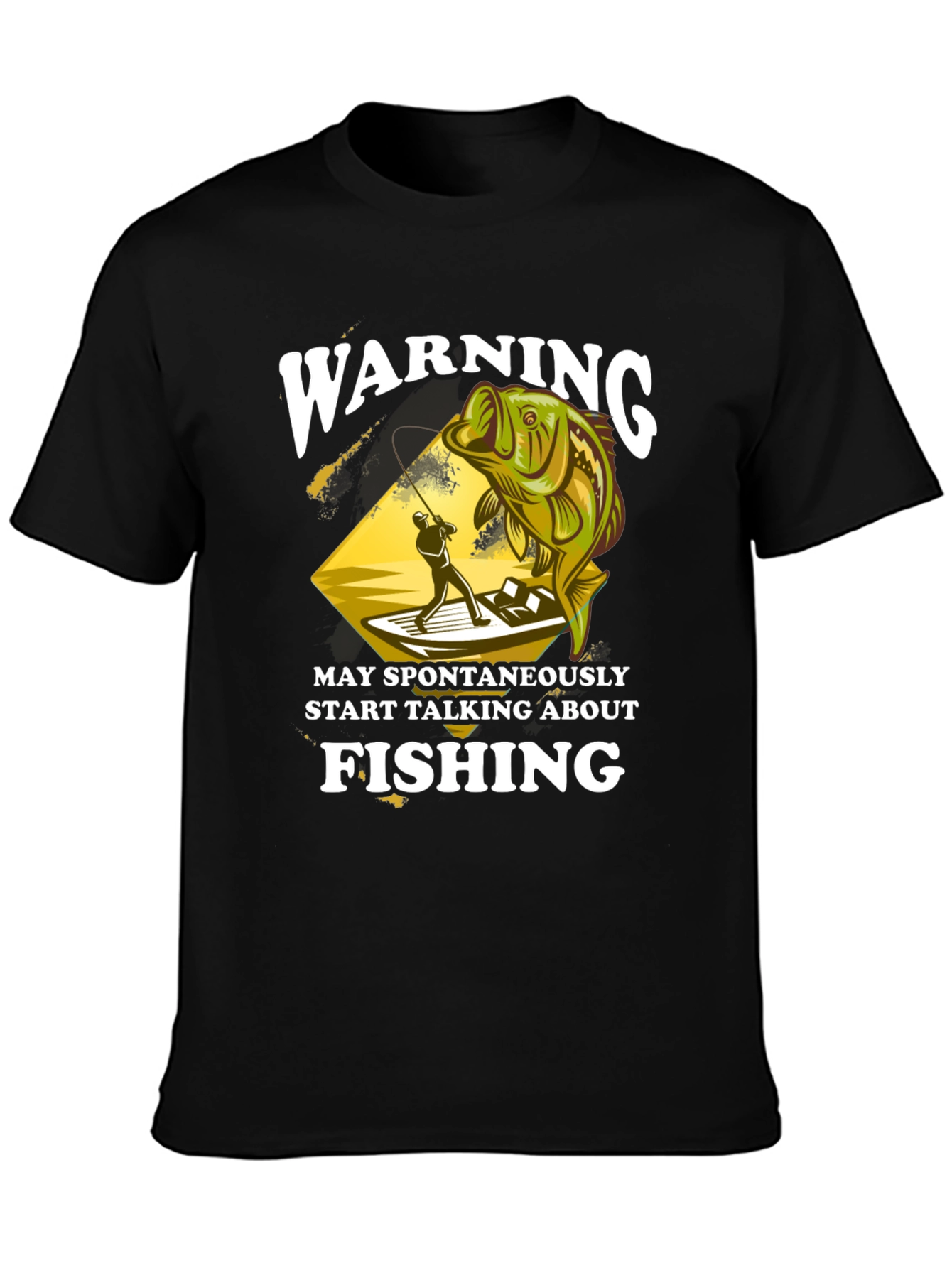 Warning May Spontaneously Talk About Fishing T-Shirt