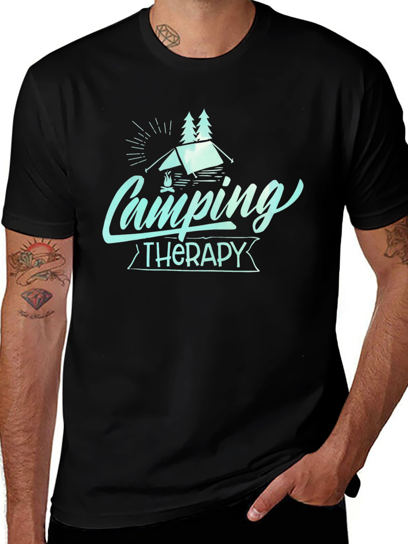 Camping Therapy Graphic T-Shirt