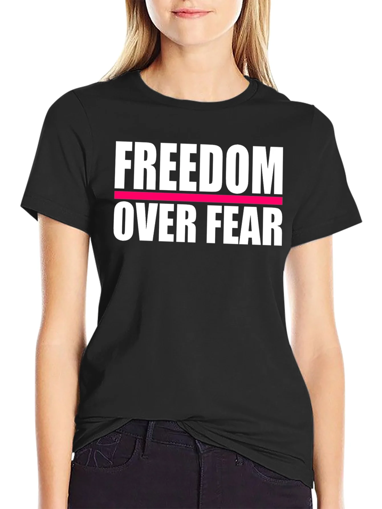 Freedom Over Fear Graphic Tee - Black