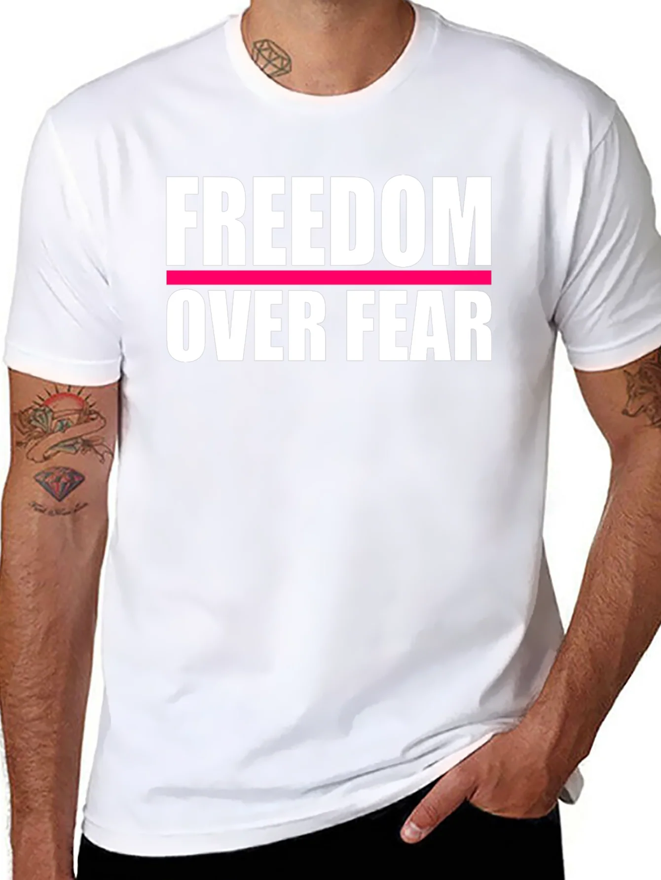 Freedom Over Fear Graphic Tee - Black
