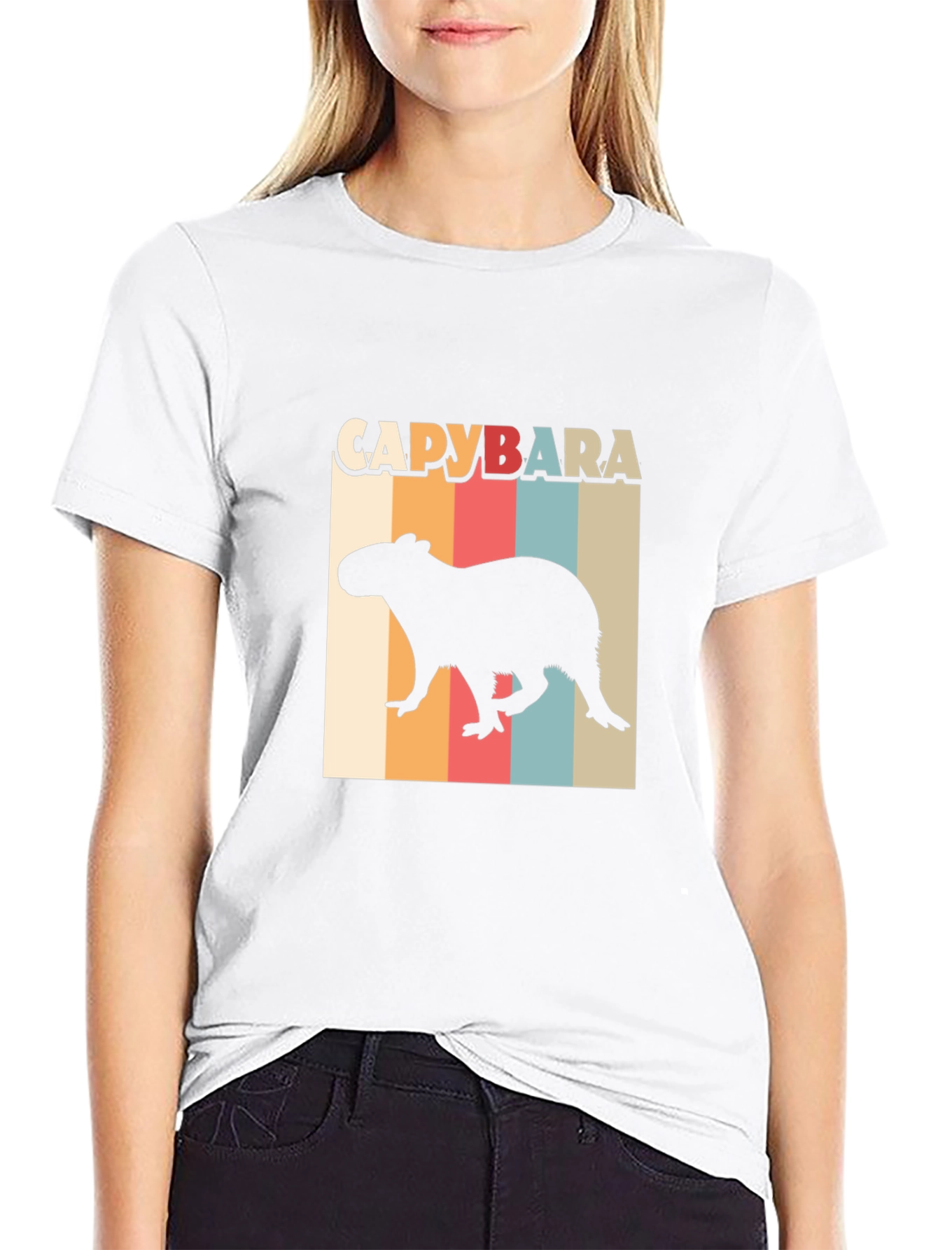 Capybara Retro Style T-Shirt