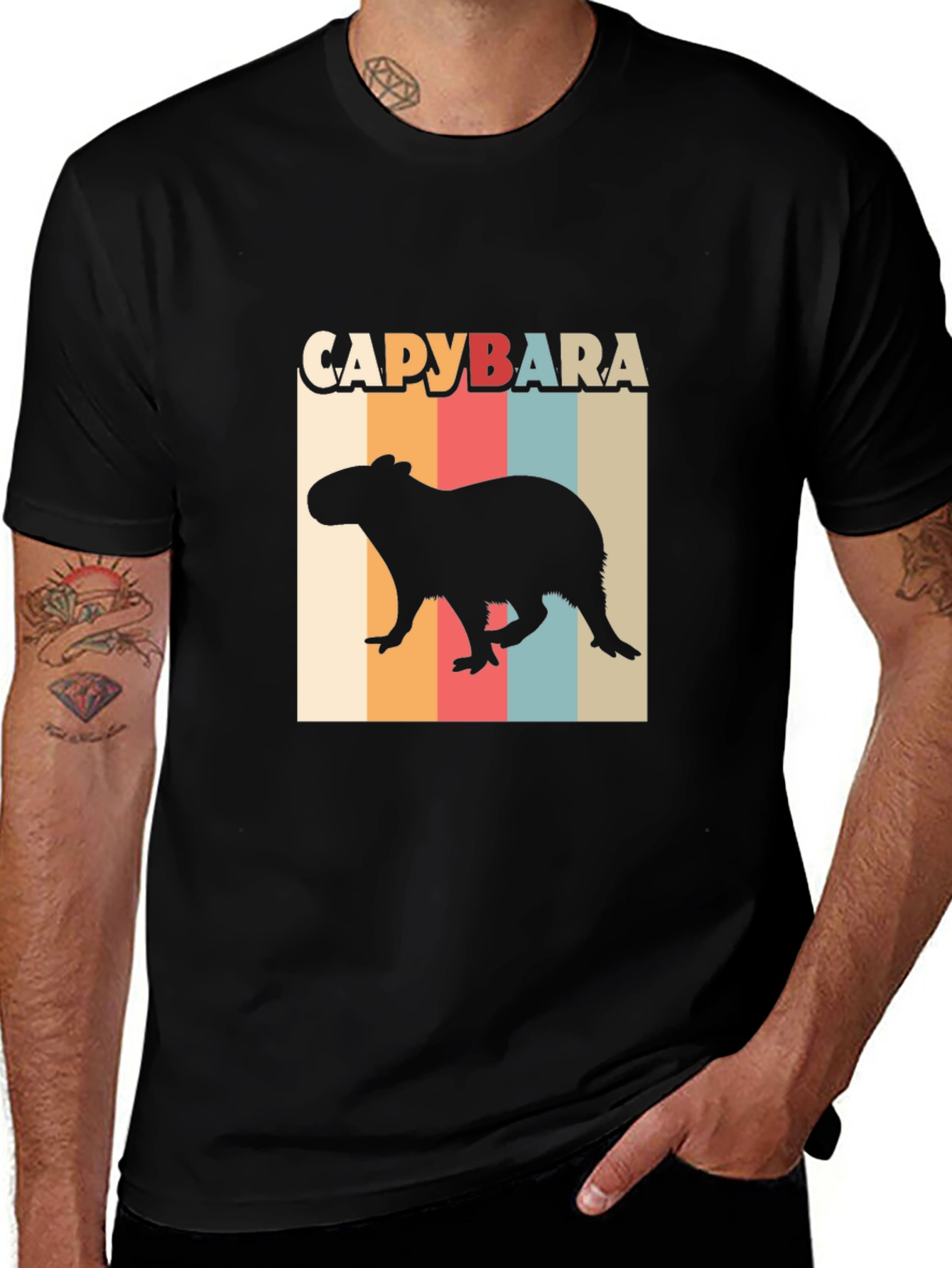 Capybara Retro Style T-Shirt